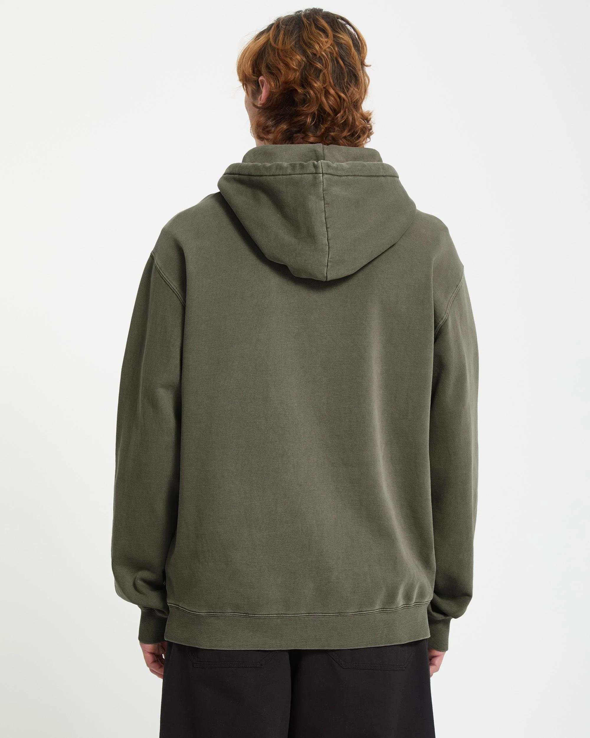 Single Stone Fleece-Hoodie - Dark Olive - Image 2
