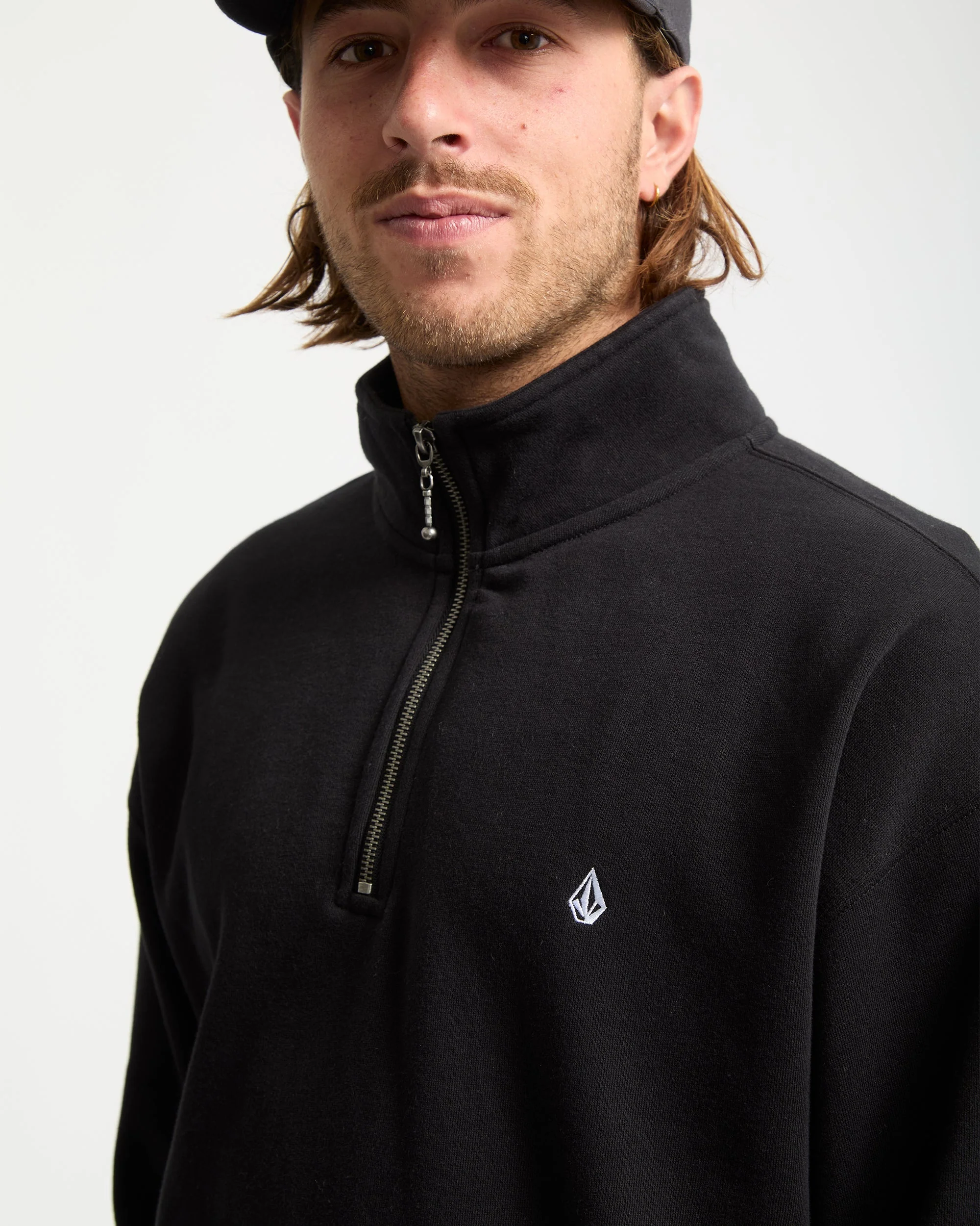 Single Stone Zip-Sweatshirt Mit - Black - Image 3