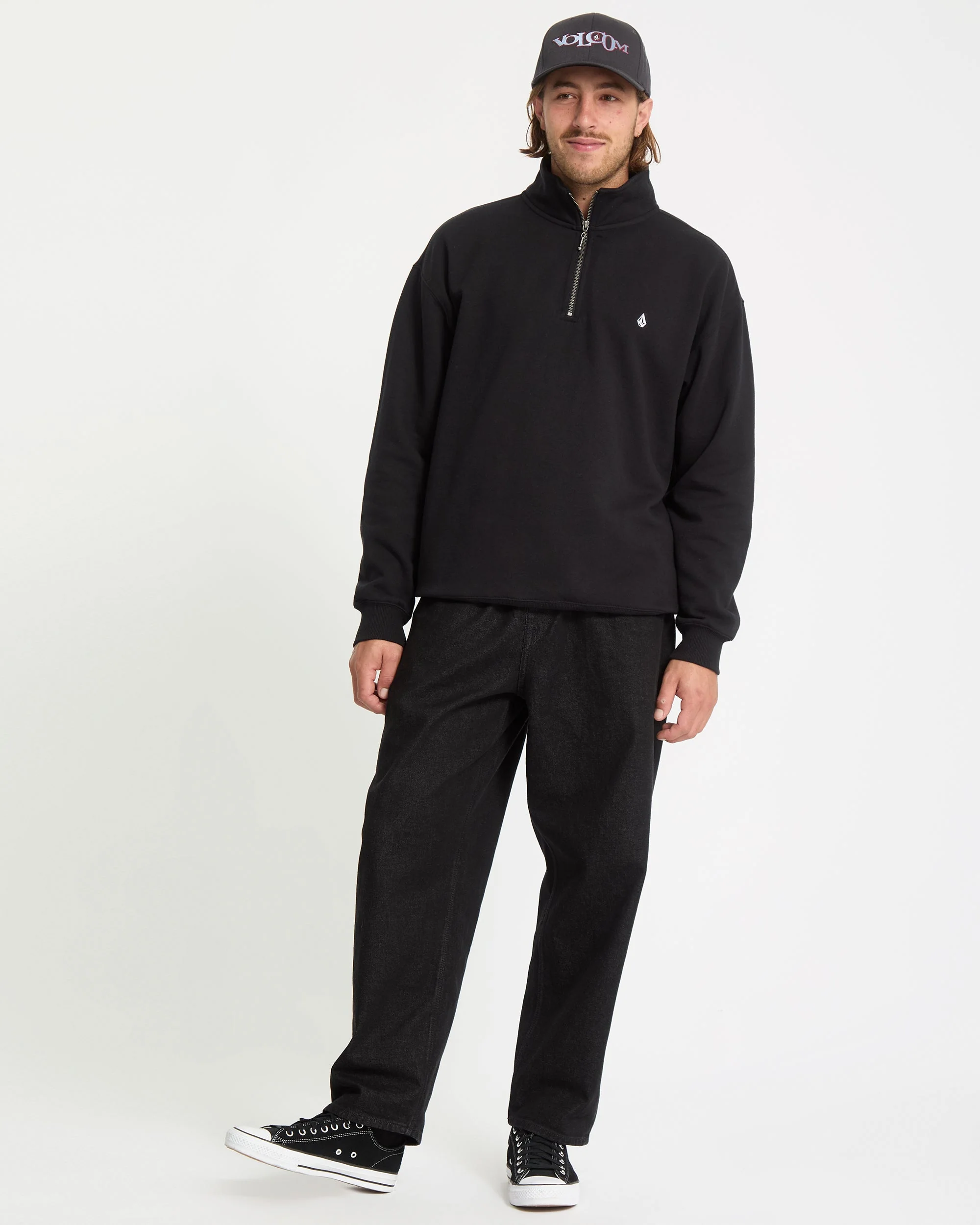Single Stone Zip-Sweatshirt Mit - Black - Image 4