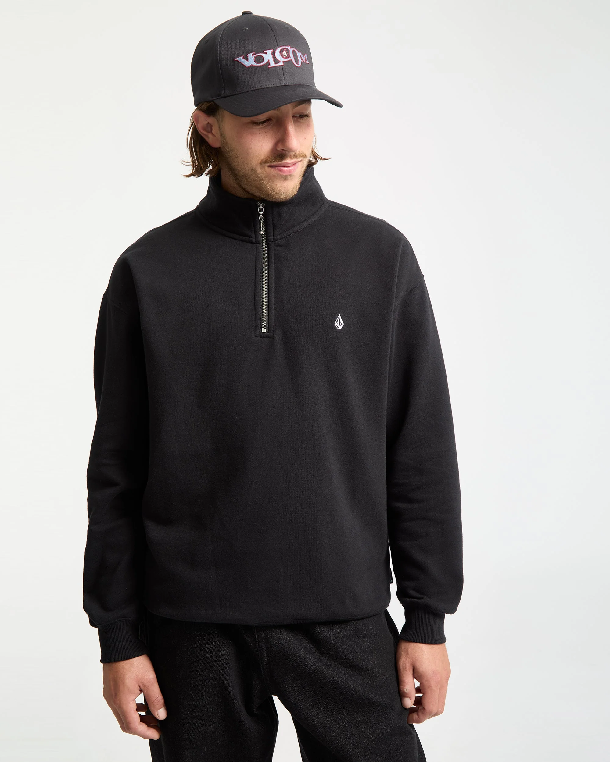 Single Stone Zip-Sweatshirt Mit - Black - Image 5