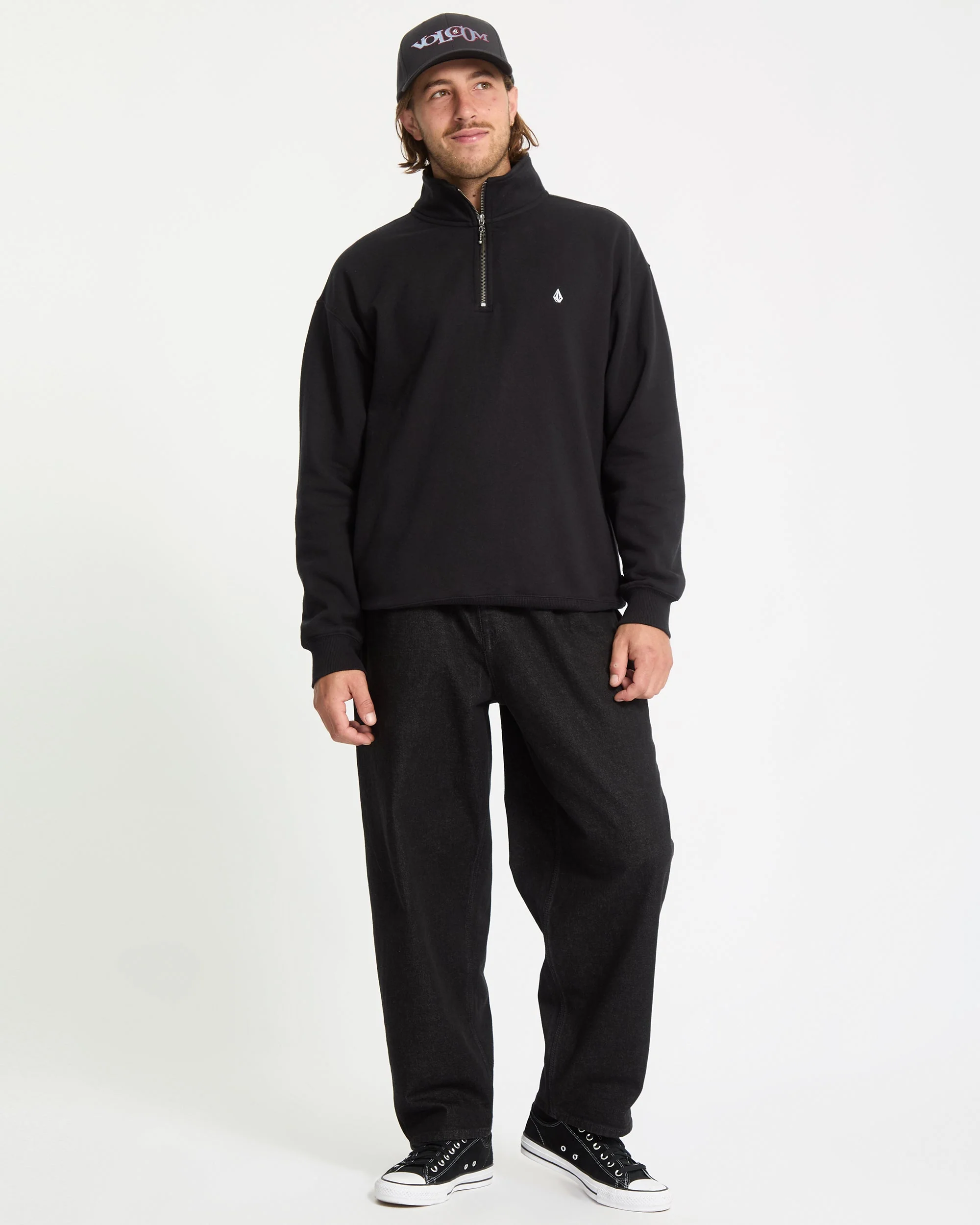 Single Stone Zip-Sweatshirt Mit - Black - Image 6