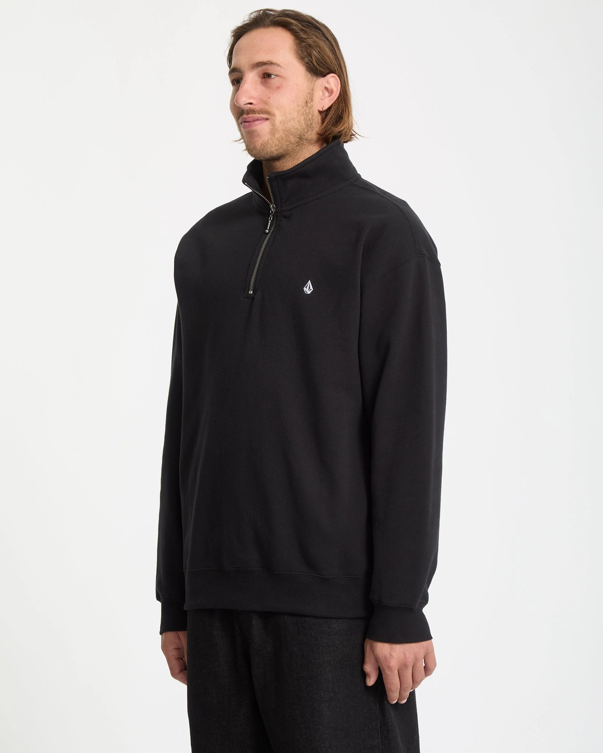 Single Stone Zip-Sweatshirt Mit - Black - Image 7