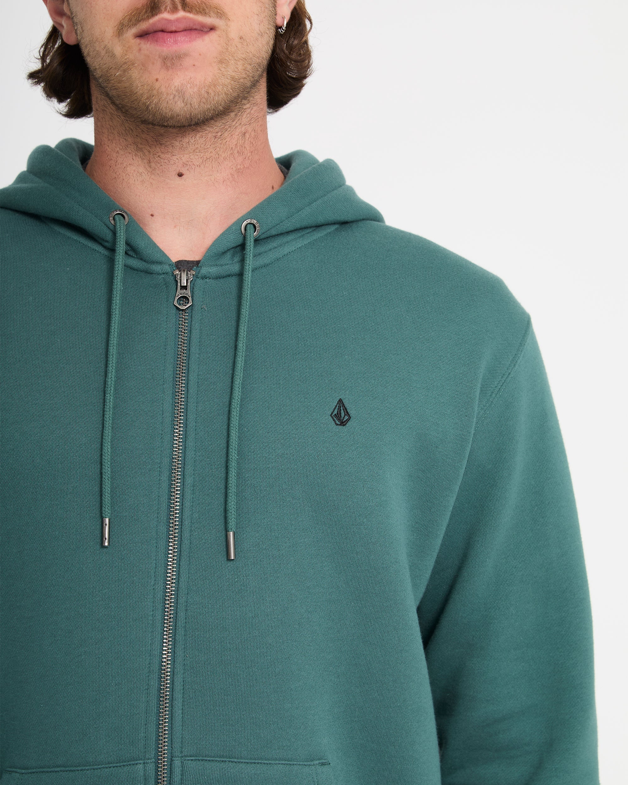 Single Stone Full Zip Hoodie - Rifle Green - Image 4