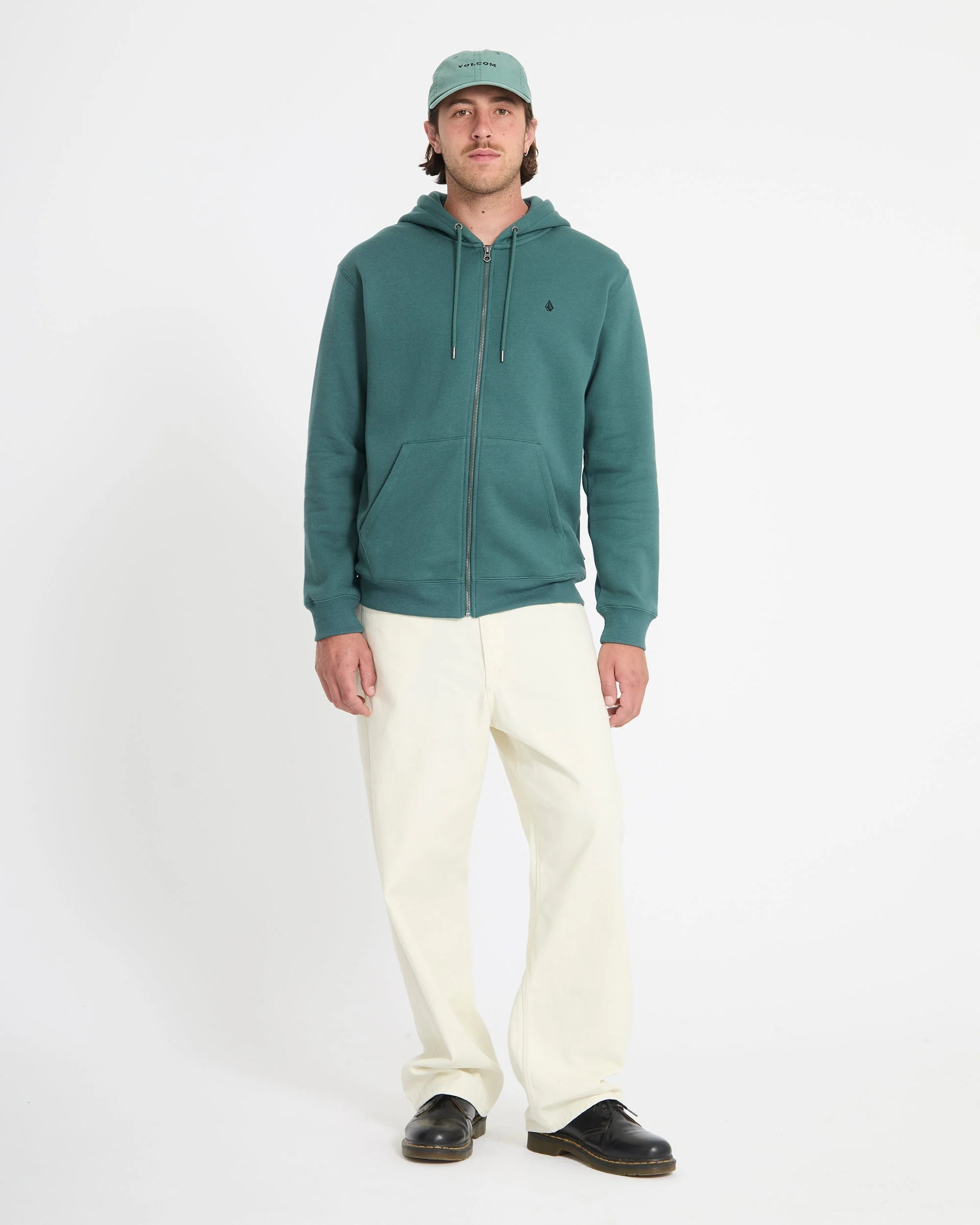 Single Stone Full Zip Hoodie - Rifle Green - Image 5