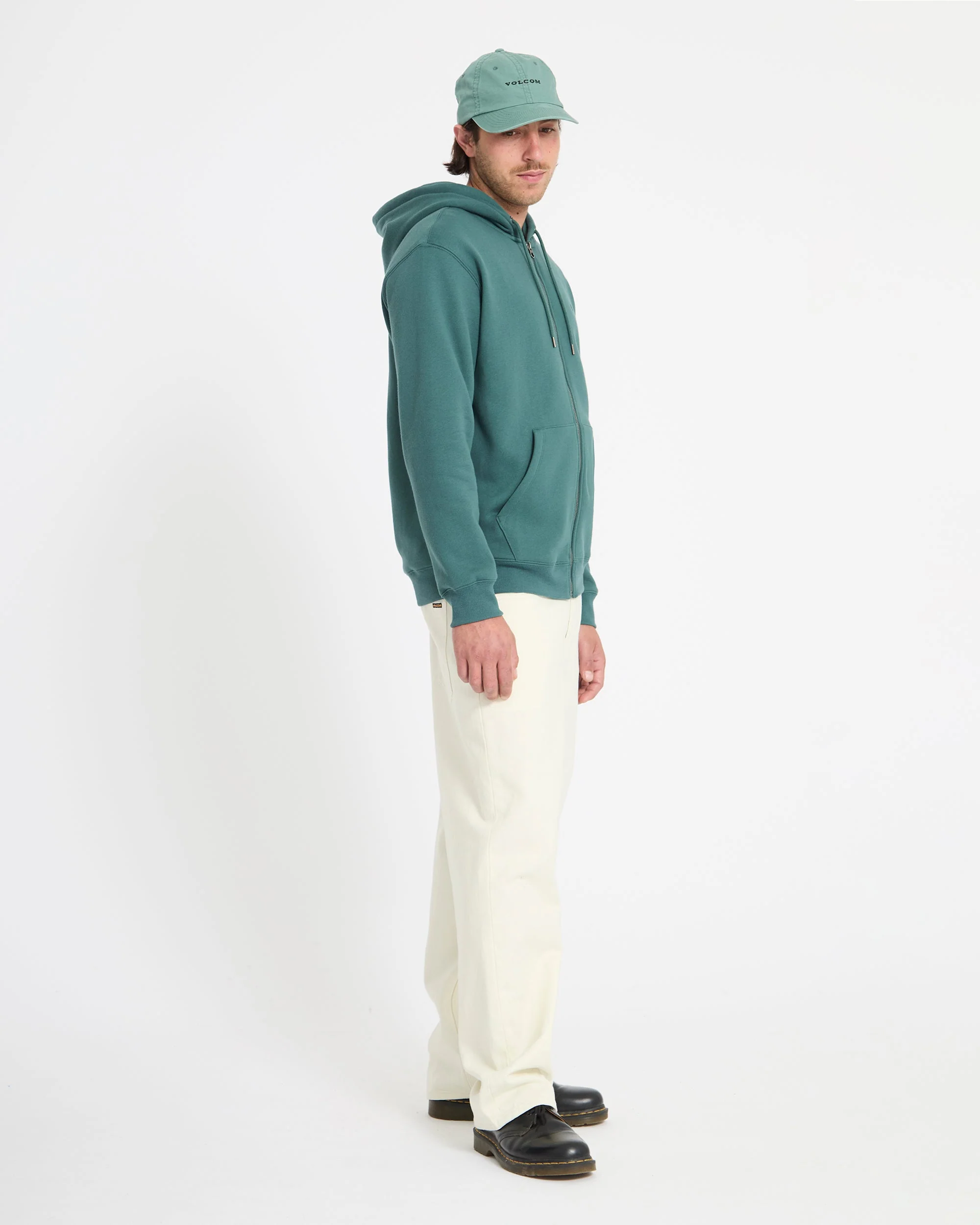 Single Stone Full Zip Hoodie - Rifle Green - Image 6