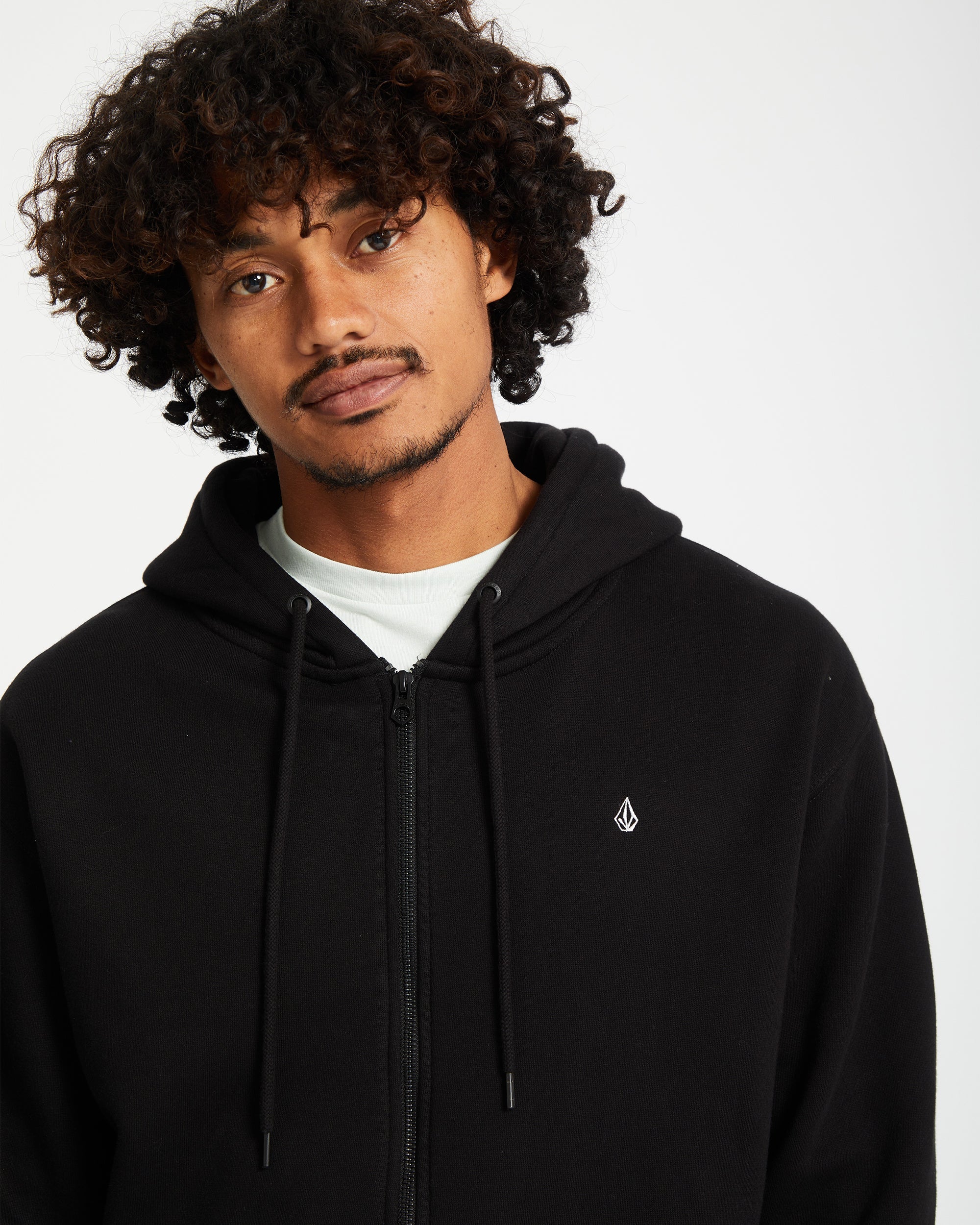 Single Stone Full Zip Hoodie - Black - Image 8
