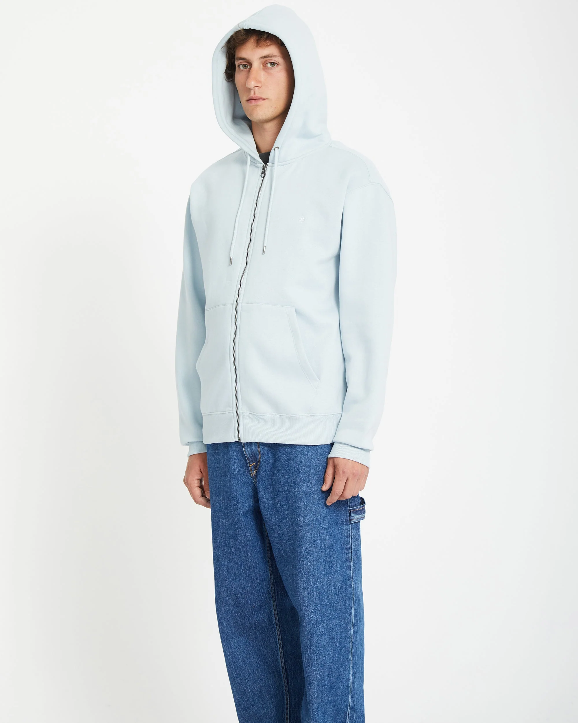 Single Stone Full Zip Kapuzenpullover - CAROLINA BLUE - Image 3