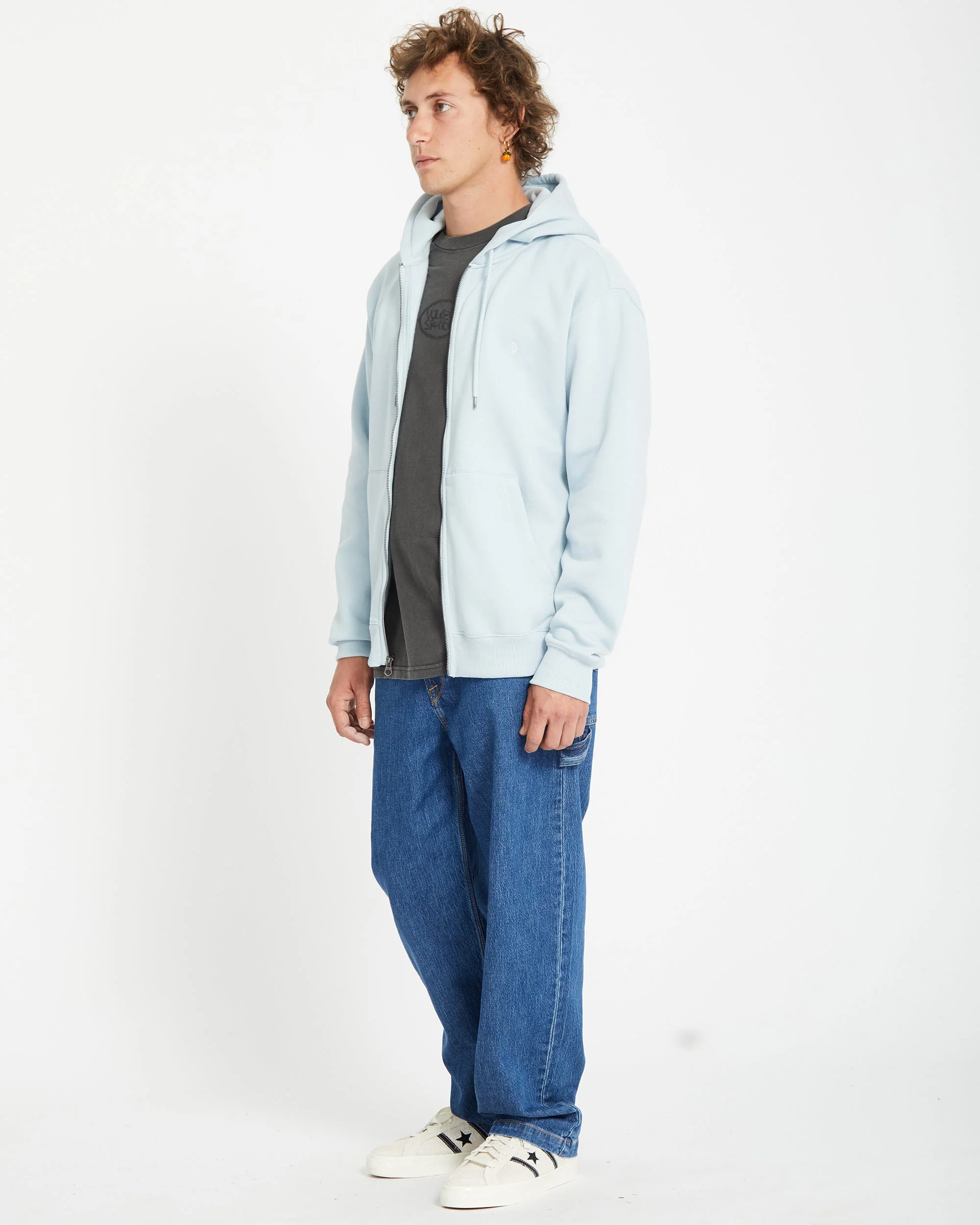Single Stone Full Zip Kapuzenpullover - CAROLINA BLUE - Image 6