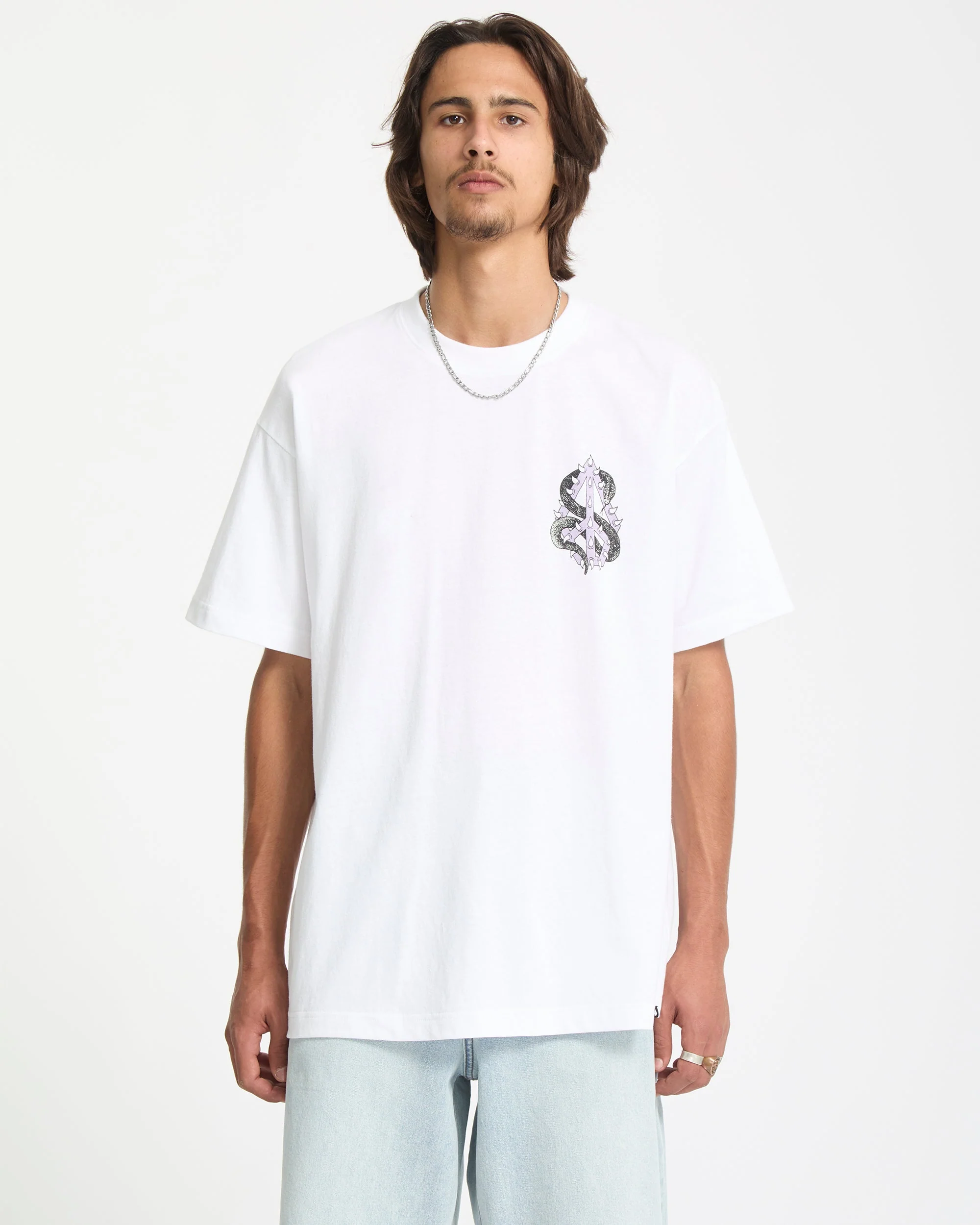 Snake Peace T-Shirt - White - Image 2