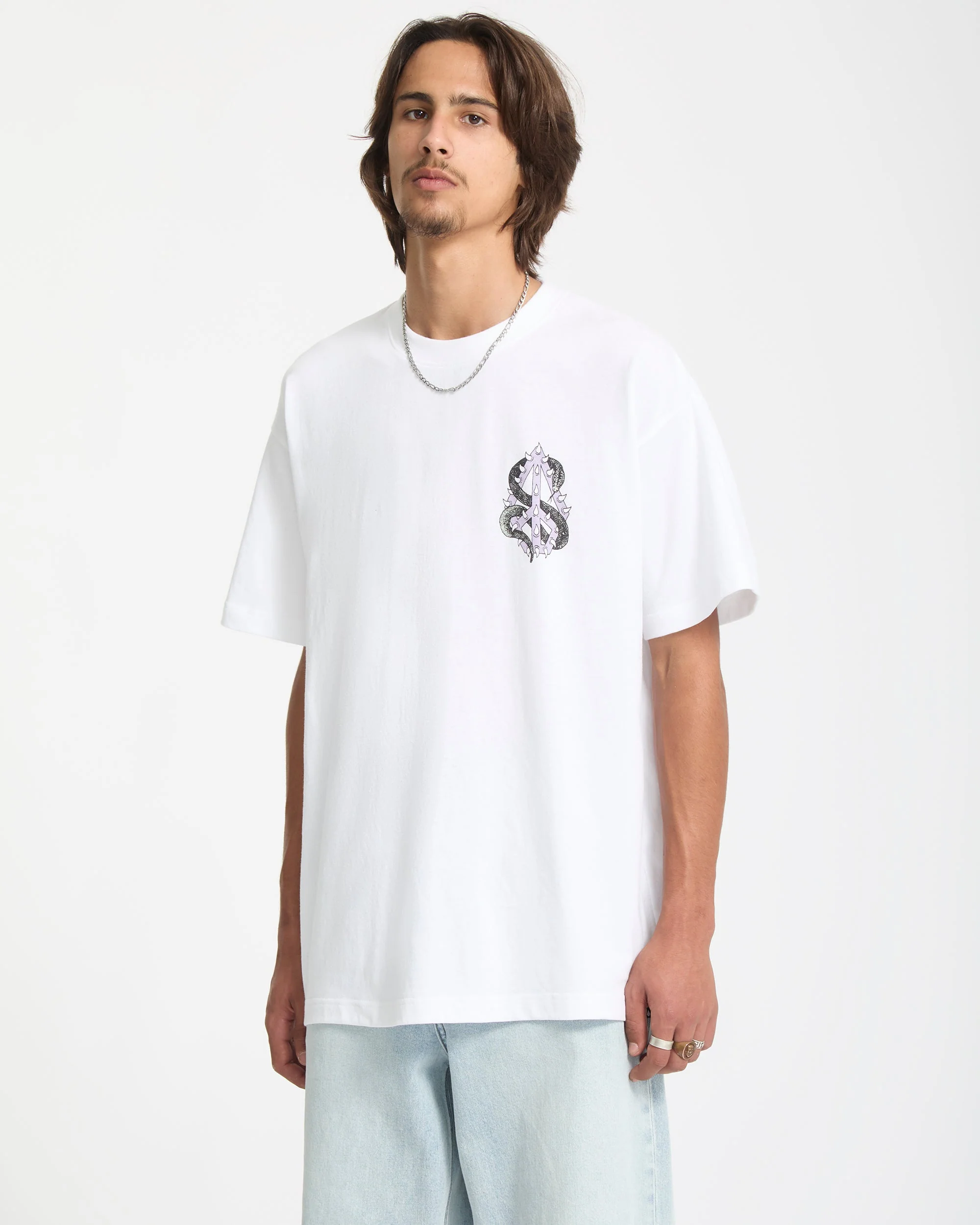 Snake Peace T-Shirt - White - Image 7