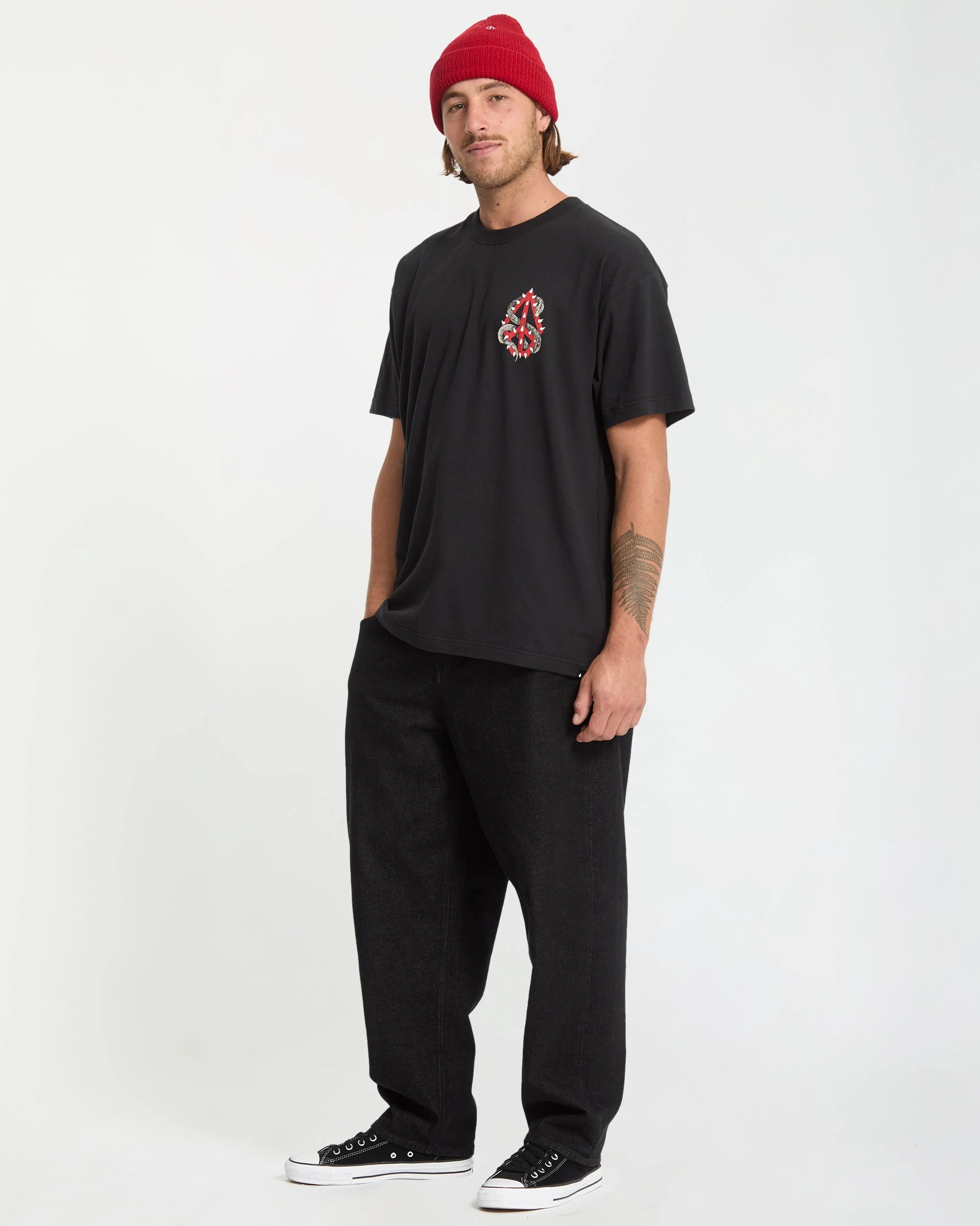 Snake Peace T-Shirt - Black - Image 6