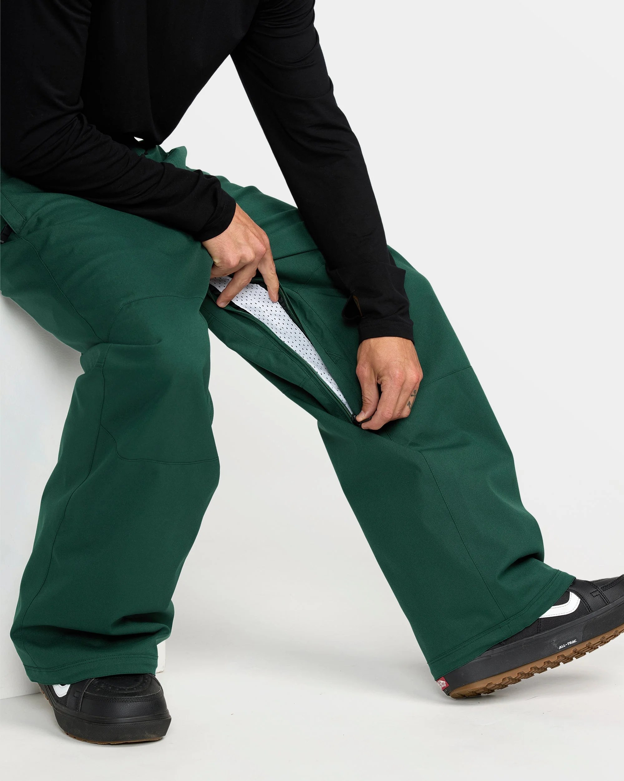 Snow Billow Hose - Black Green - Image 5