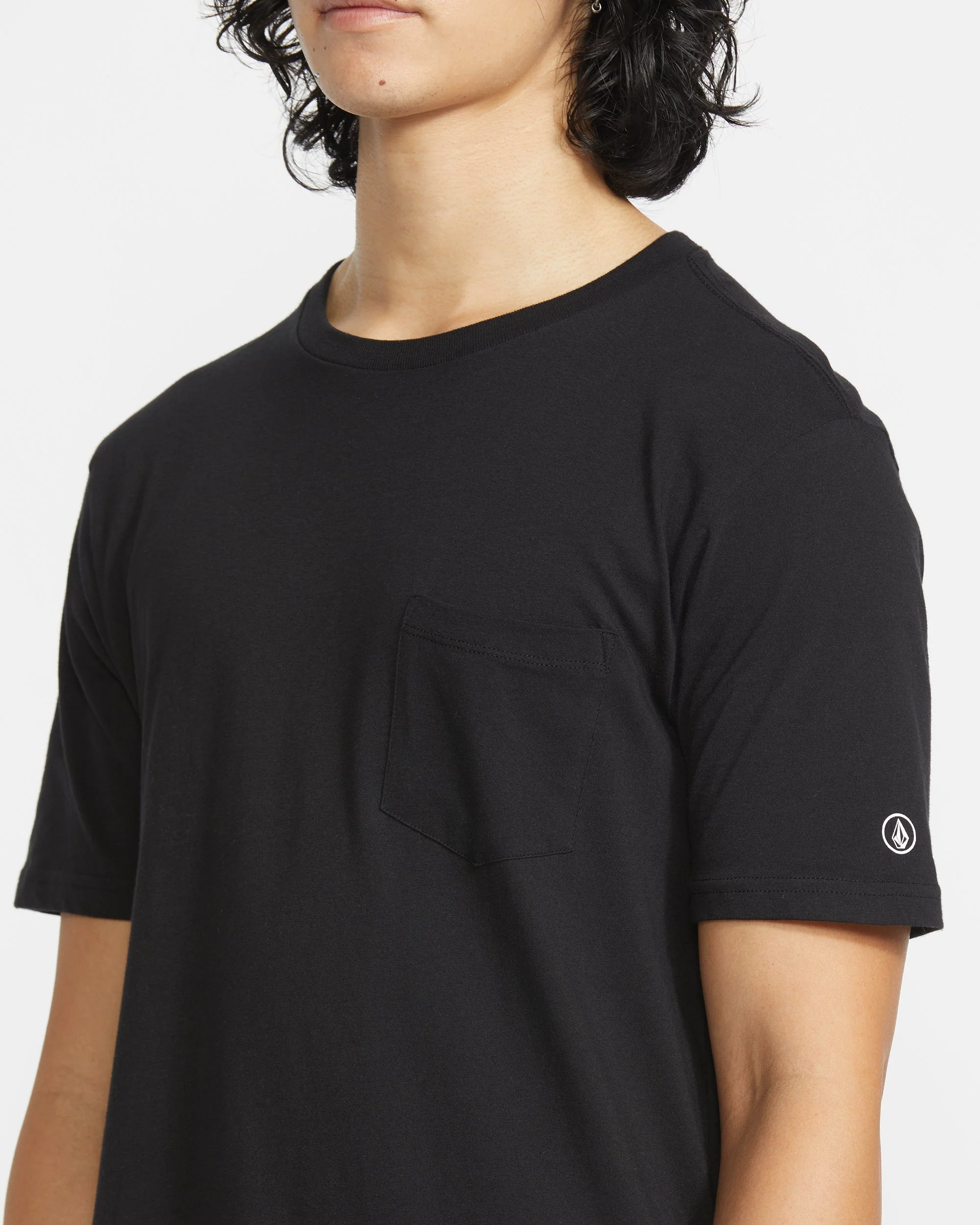 Solid Pocket T-shirt - BLACK - Image 4