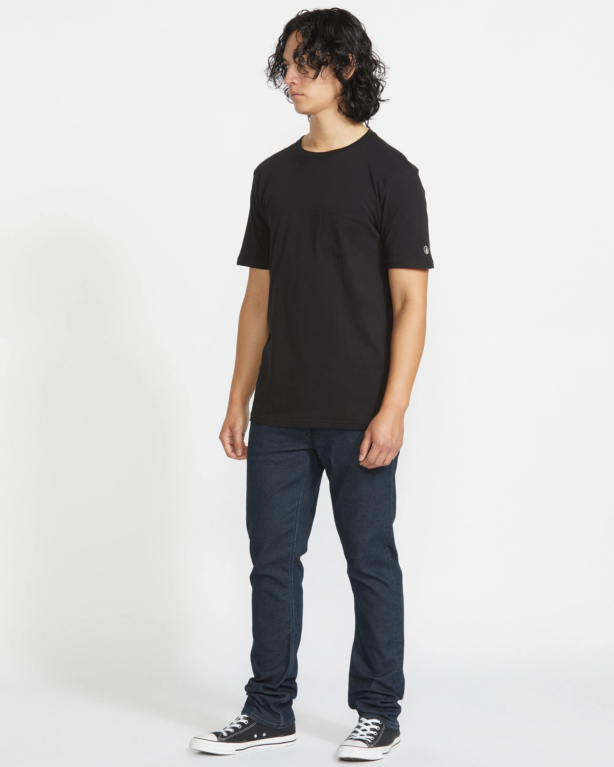 Solid Pocket T-shirt - BLACK - Image 5