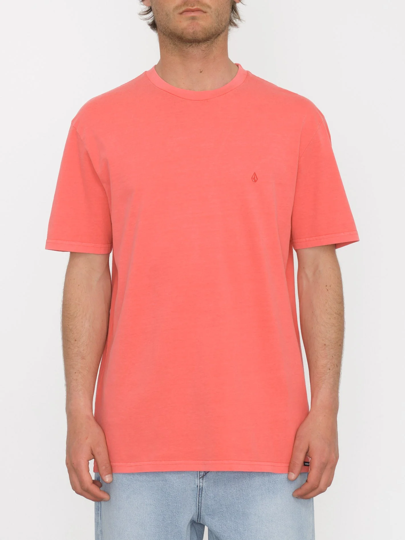 Solid Stone T-shirt - WASHED RUBY