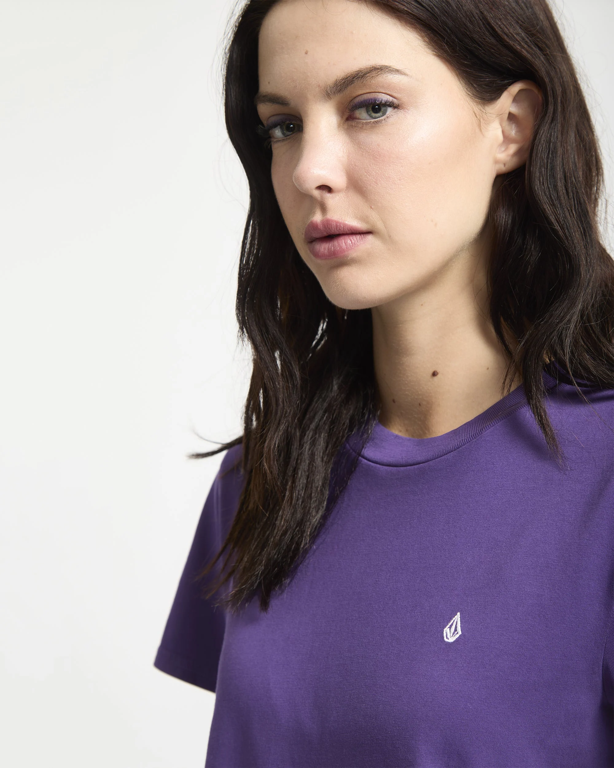 Solid Stone Besticktes T-Shirt - Acai - Image 3