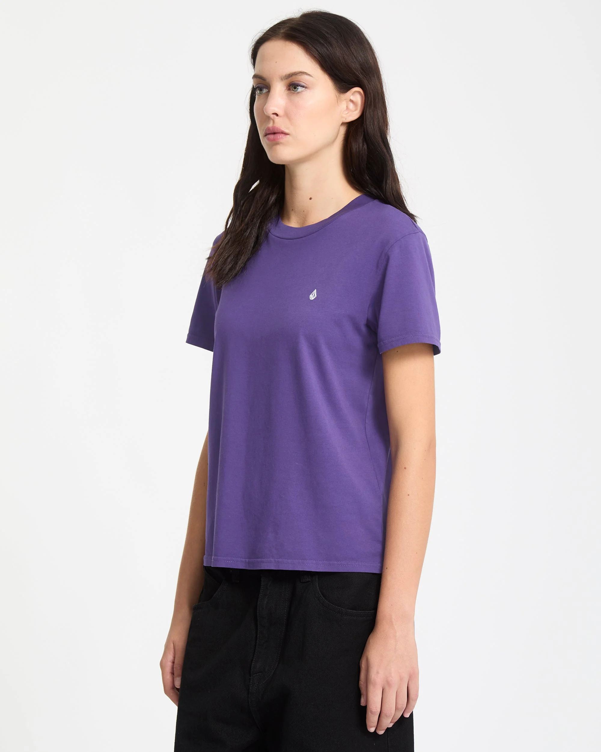 Solid Stone Besticktes T-Shirt - Acai - Image 7