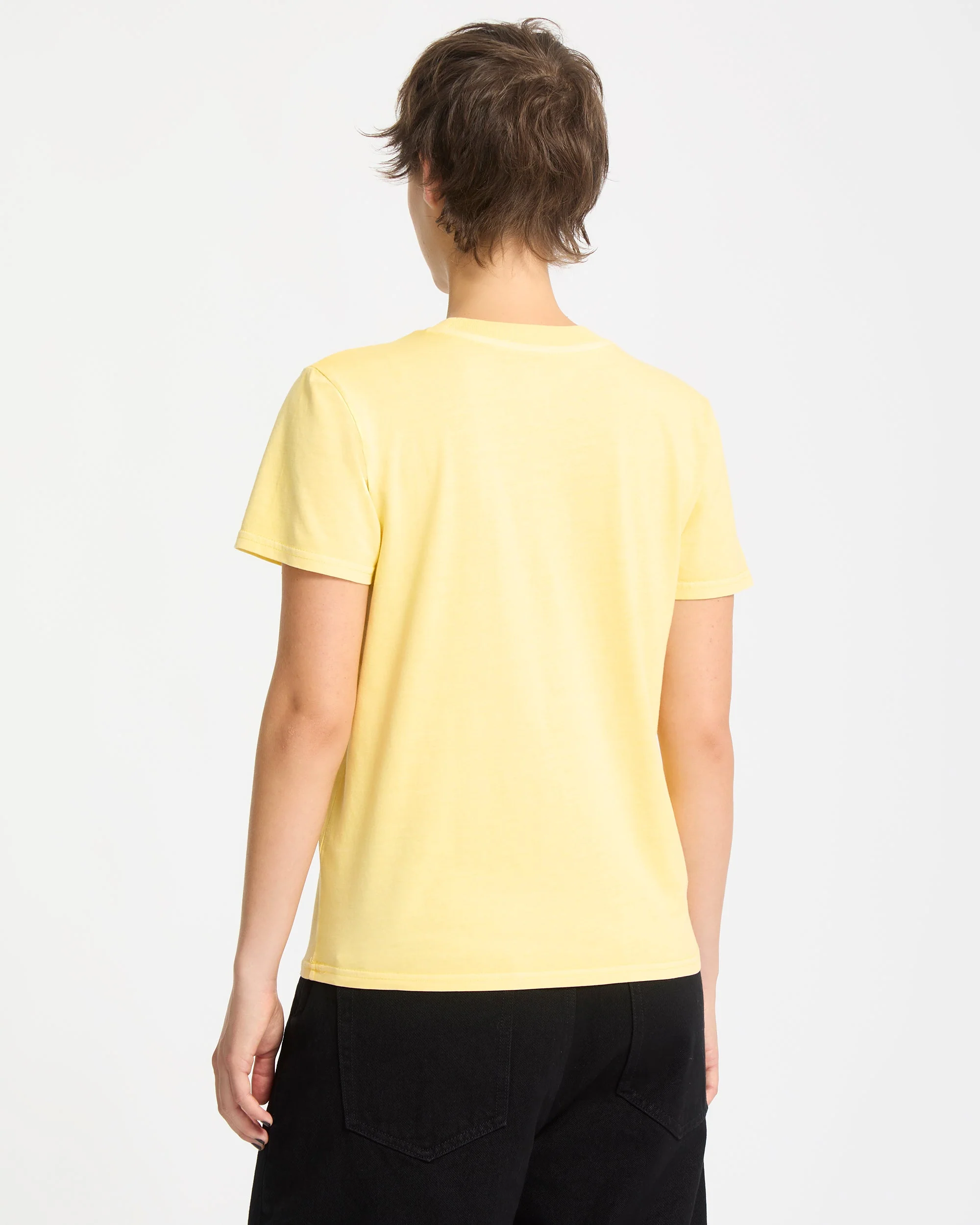 Solid Stone Besticktes T-Shirt - Dawn Yellow - Image 2