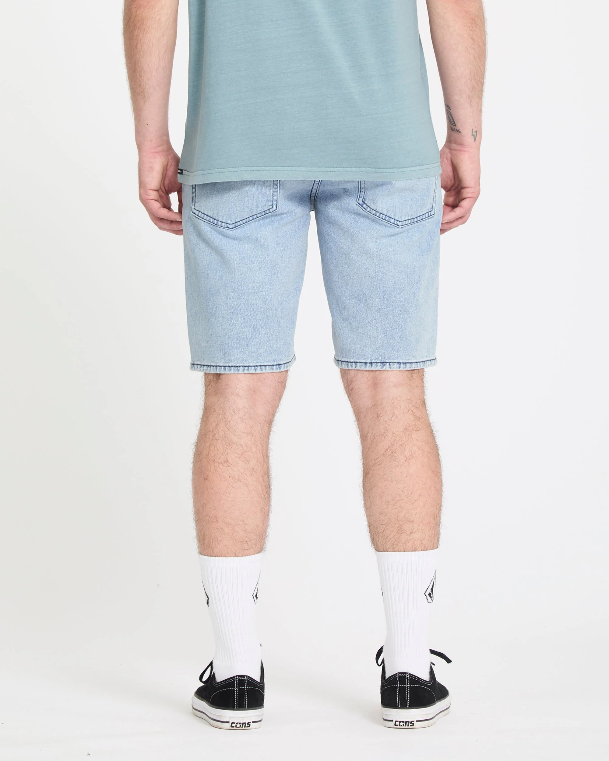 Solver Denim Shorts - Worn Light Blue - Image 2