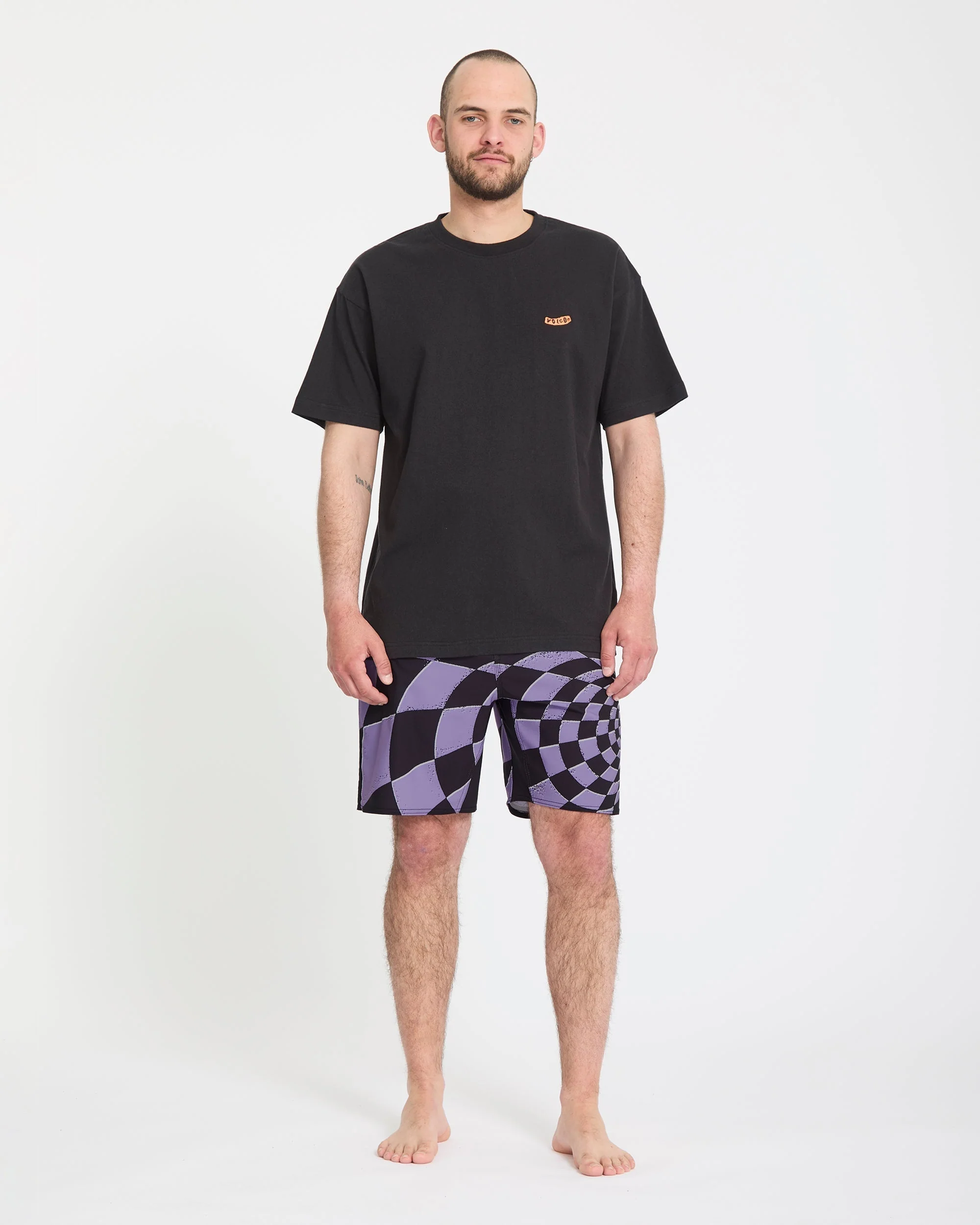 Spiral Stn Mod 19" Boardshorts - Violet - Image 9