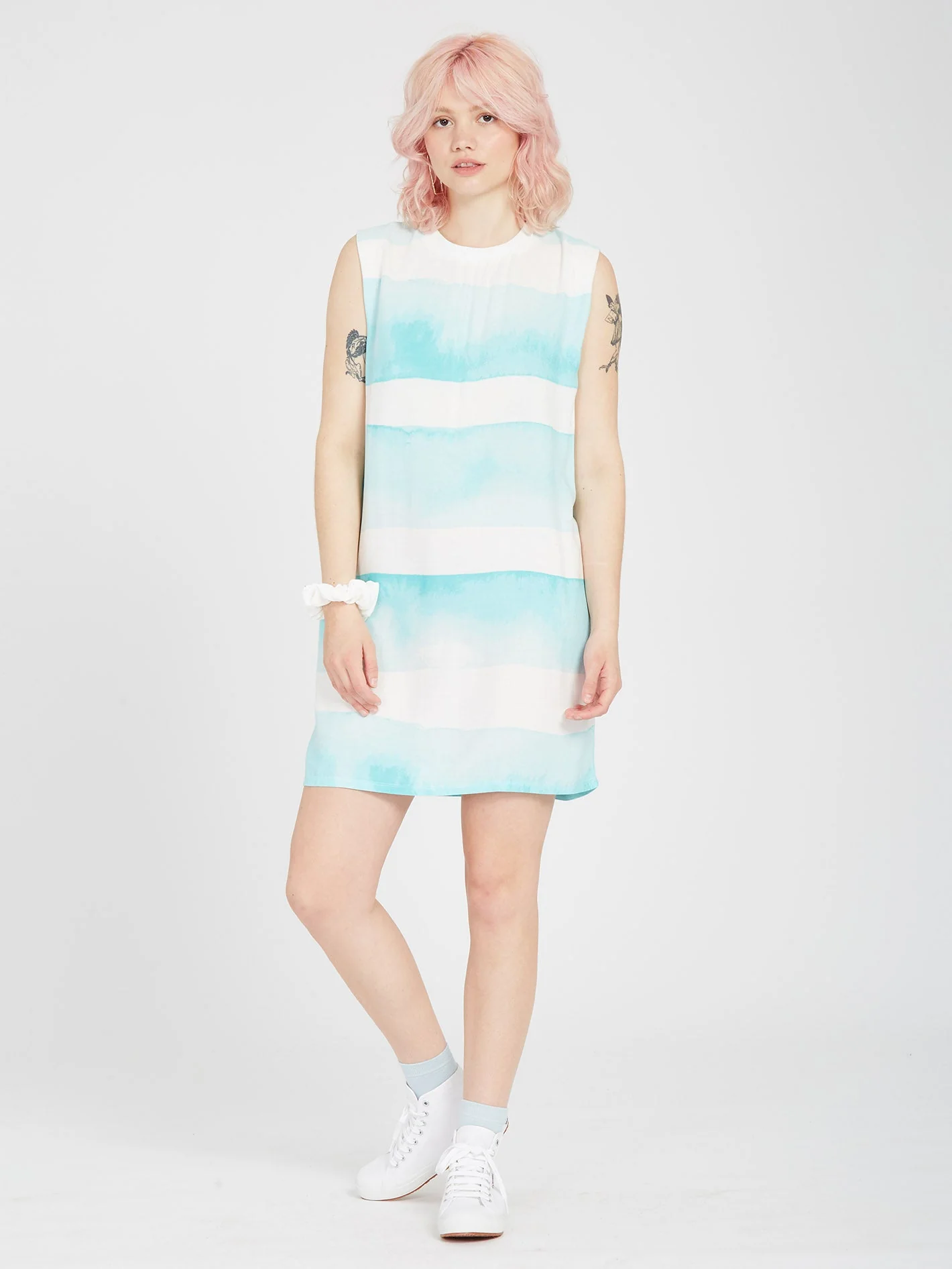 Stay Stripes Kleid - PALE AQUA