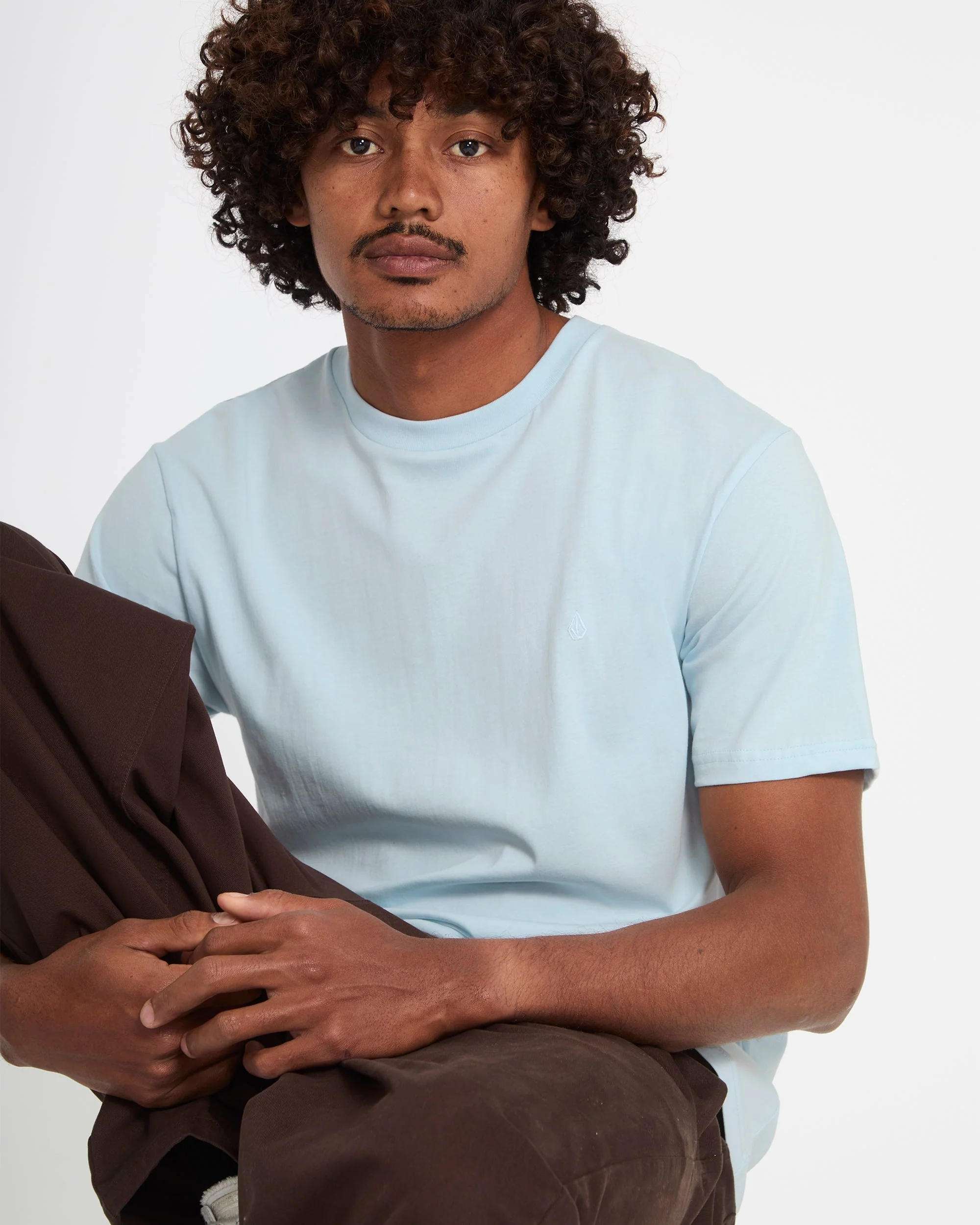 Stone Blanks T-Shirt - Light Blue Acid - Image 6
