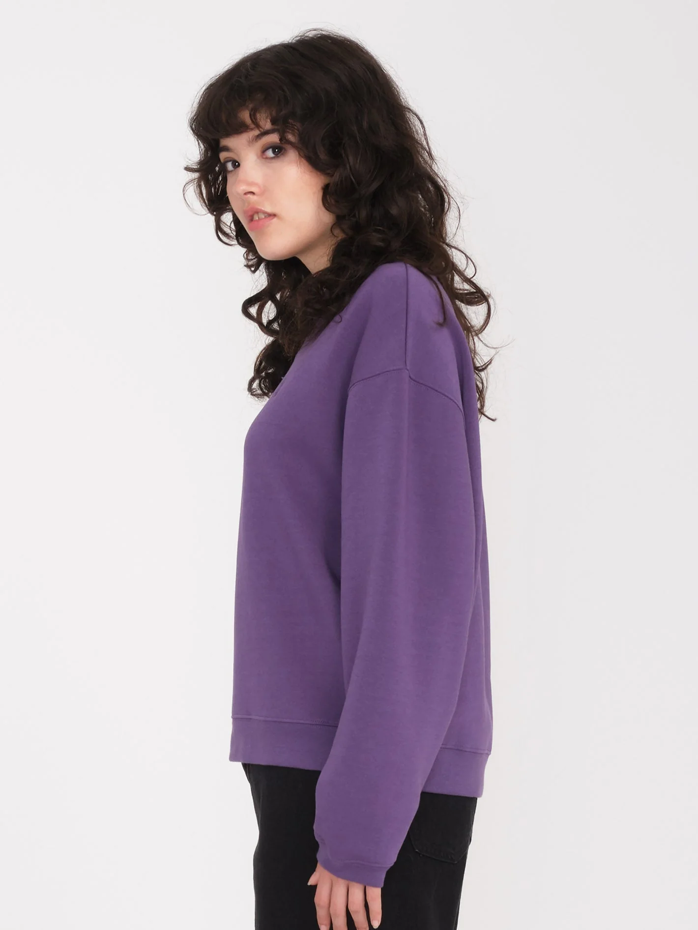 Stone Heart Up Sweatshirt - DEEP PURPLE - Image 3