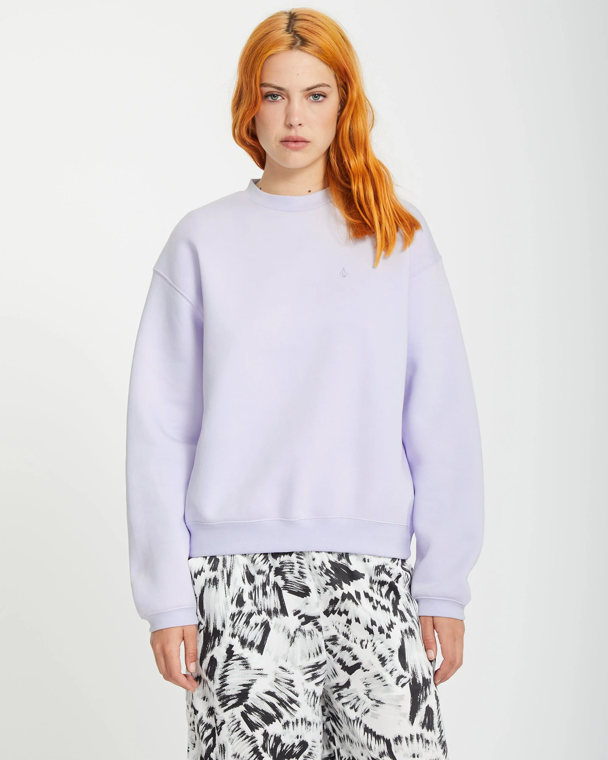Stone Heart Up Pullover - DUSTY LAVENDER