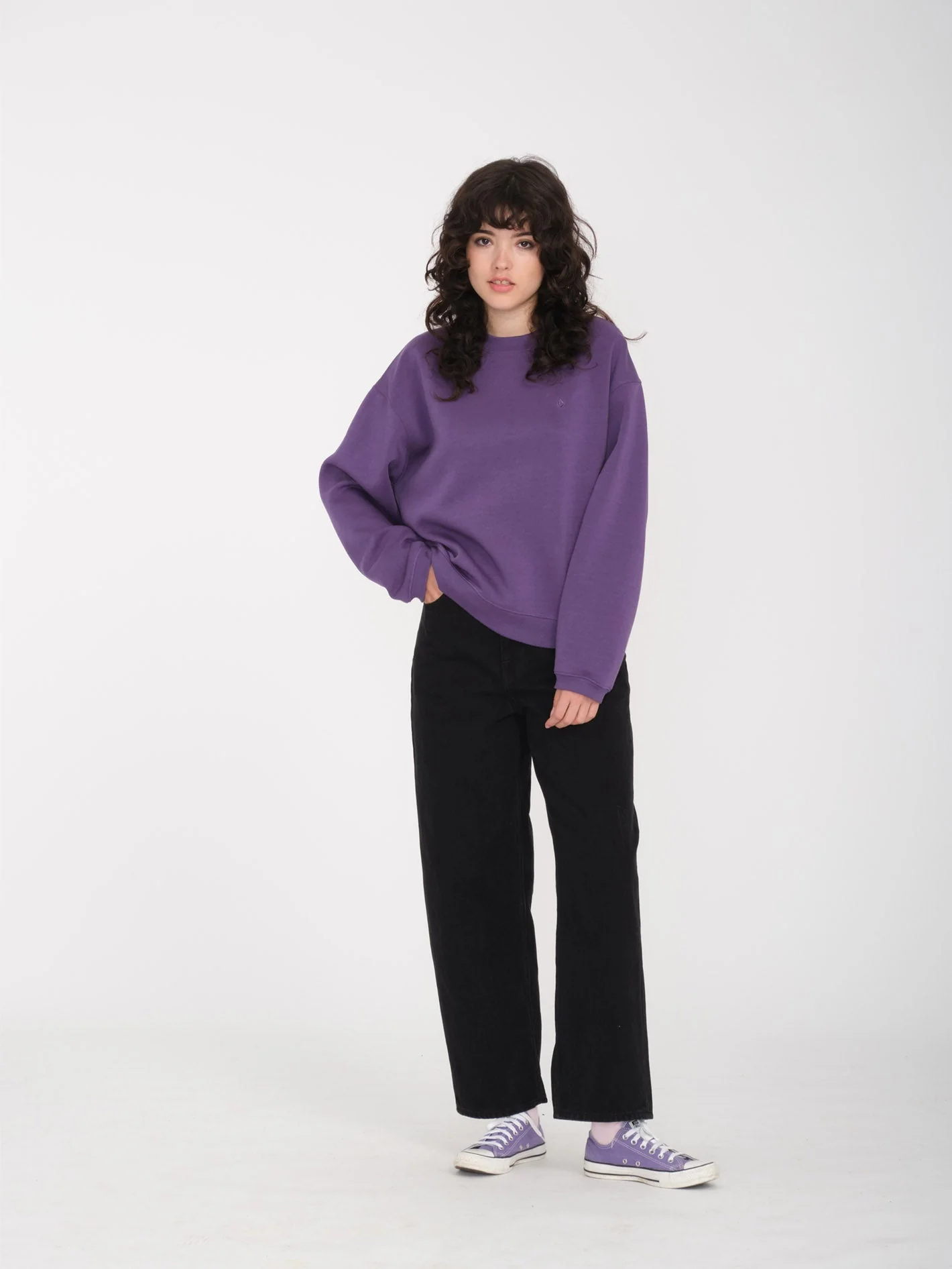 Stone Heart Up Sweatshirt - DEEP PURPLE - Image 5