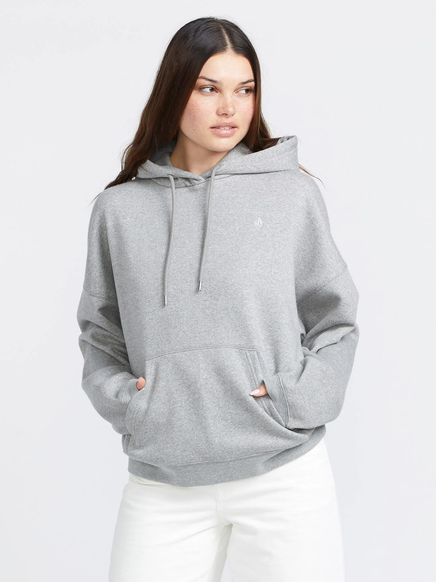 Stone Heart Up Kapuzenpullover - HEATHER GREY