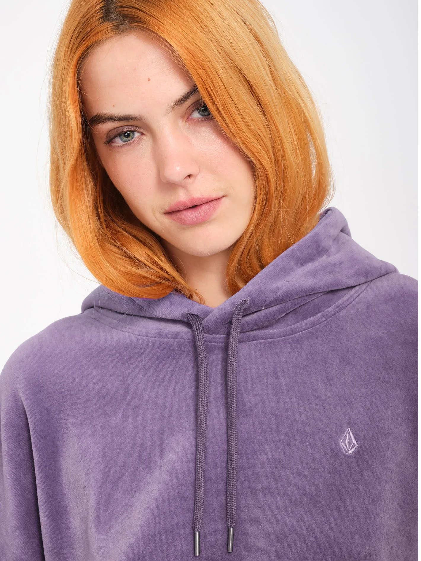 Stone Heart Up Velvet Hoodie - Vintage Violet - Image 4