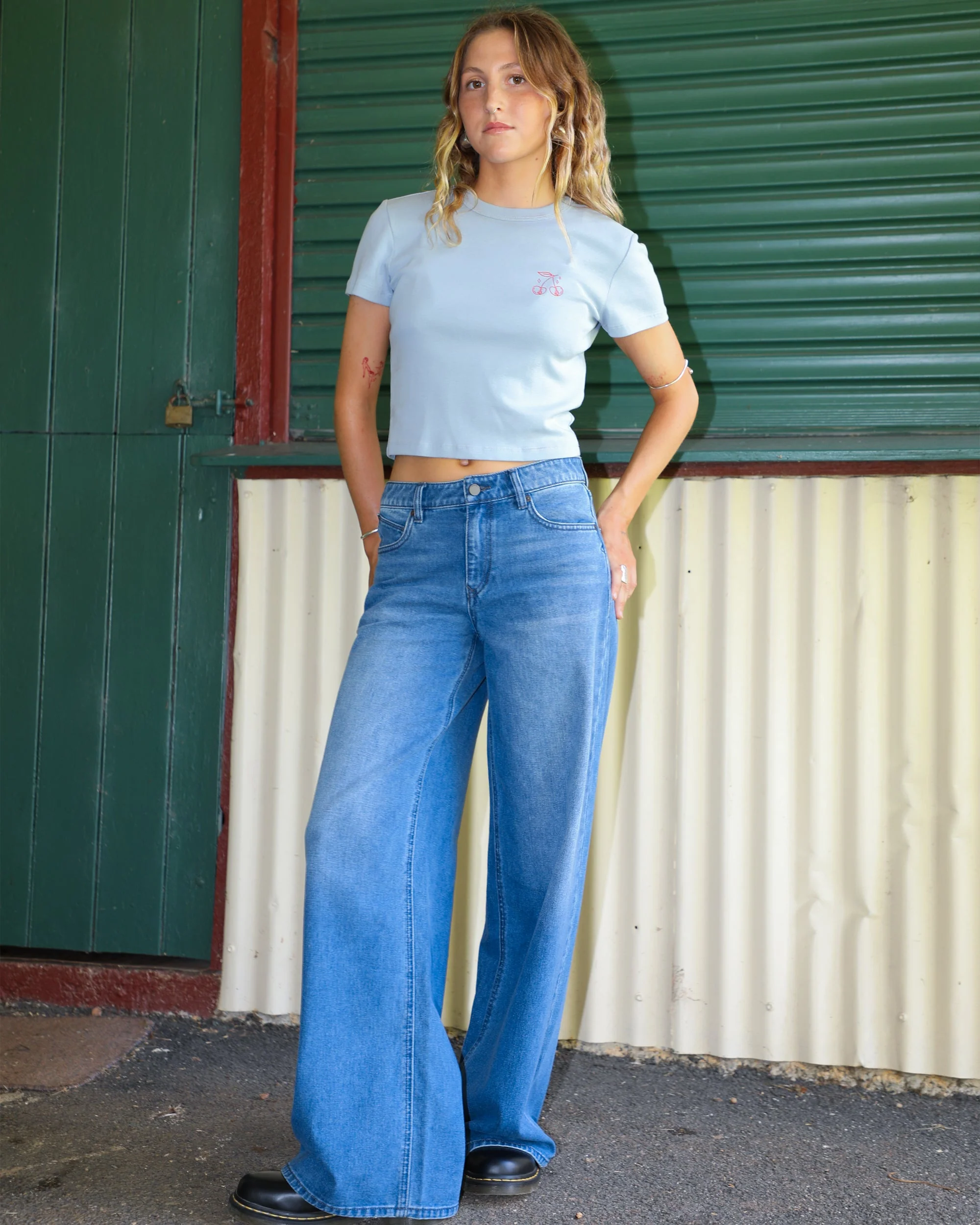 Stoned Boyfriend Low Rise Jeans - Worn Light Blue - Image 6