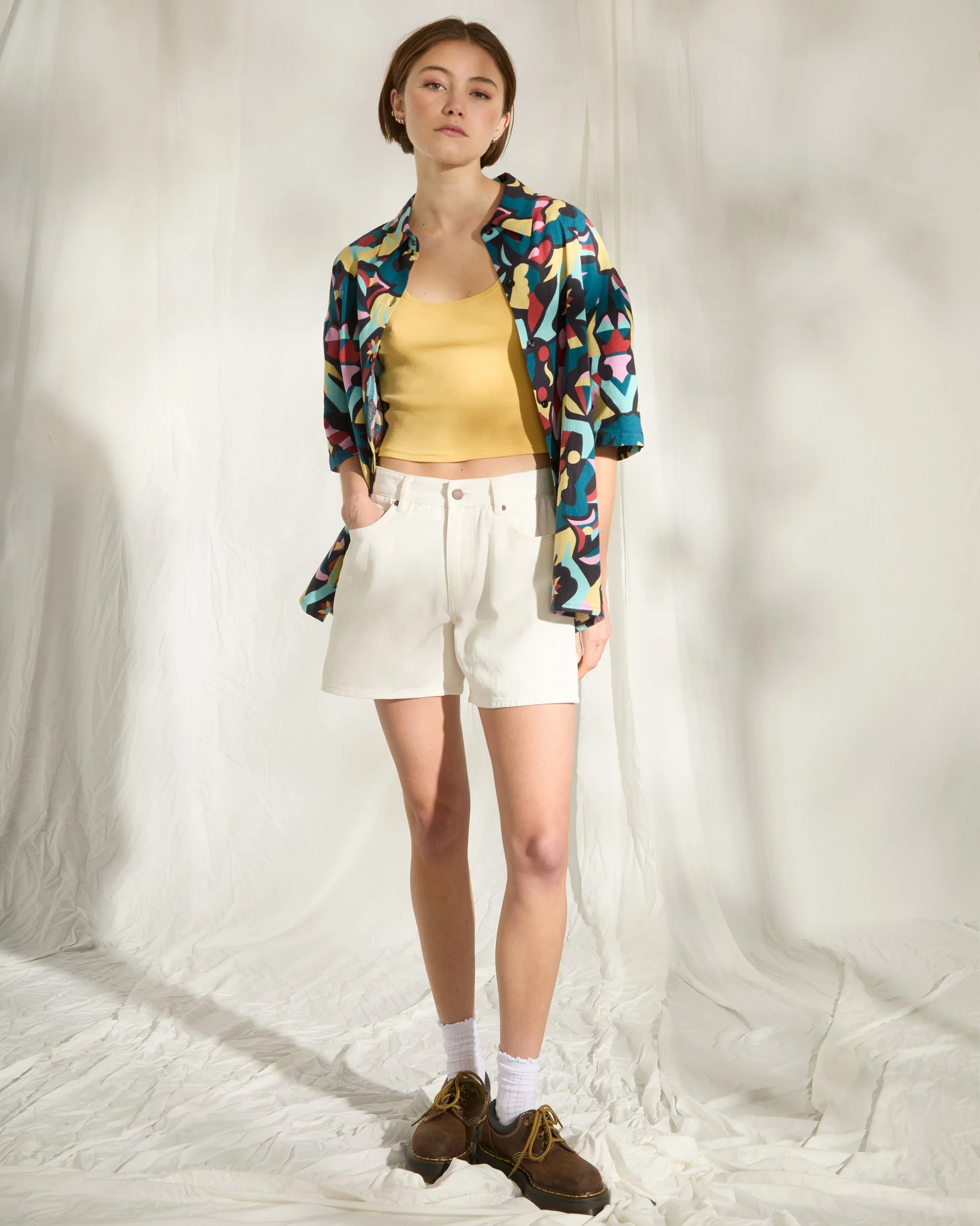 Stoned Boyfriend-Shorts - Vintage White - Image 4