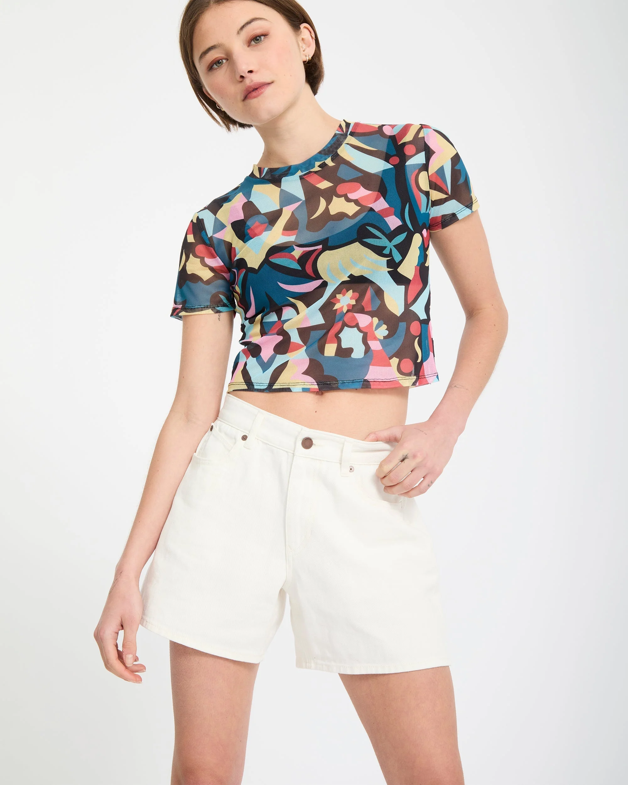 Stoned Boyfriend-Shorts - Vintage White - Image 9