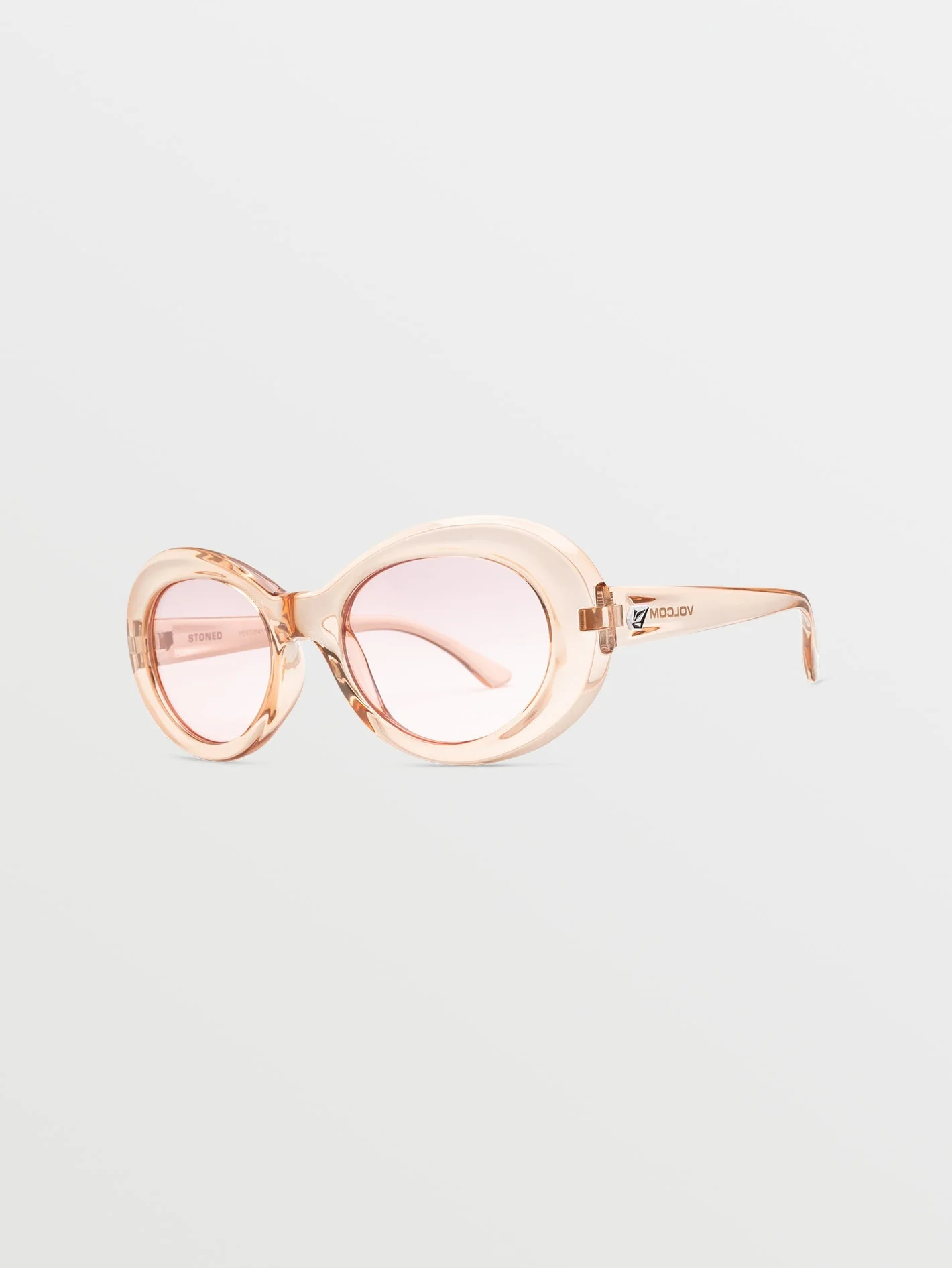 Stoned Gloss Quail Feather Sonnenbrille (Pink Lens) - FEATHER GREY - Image 2
