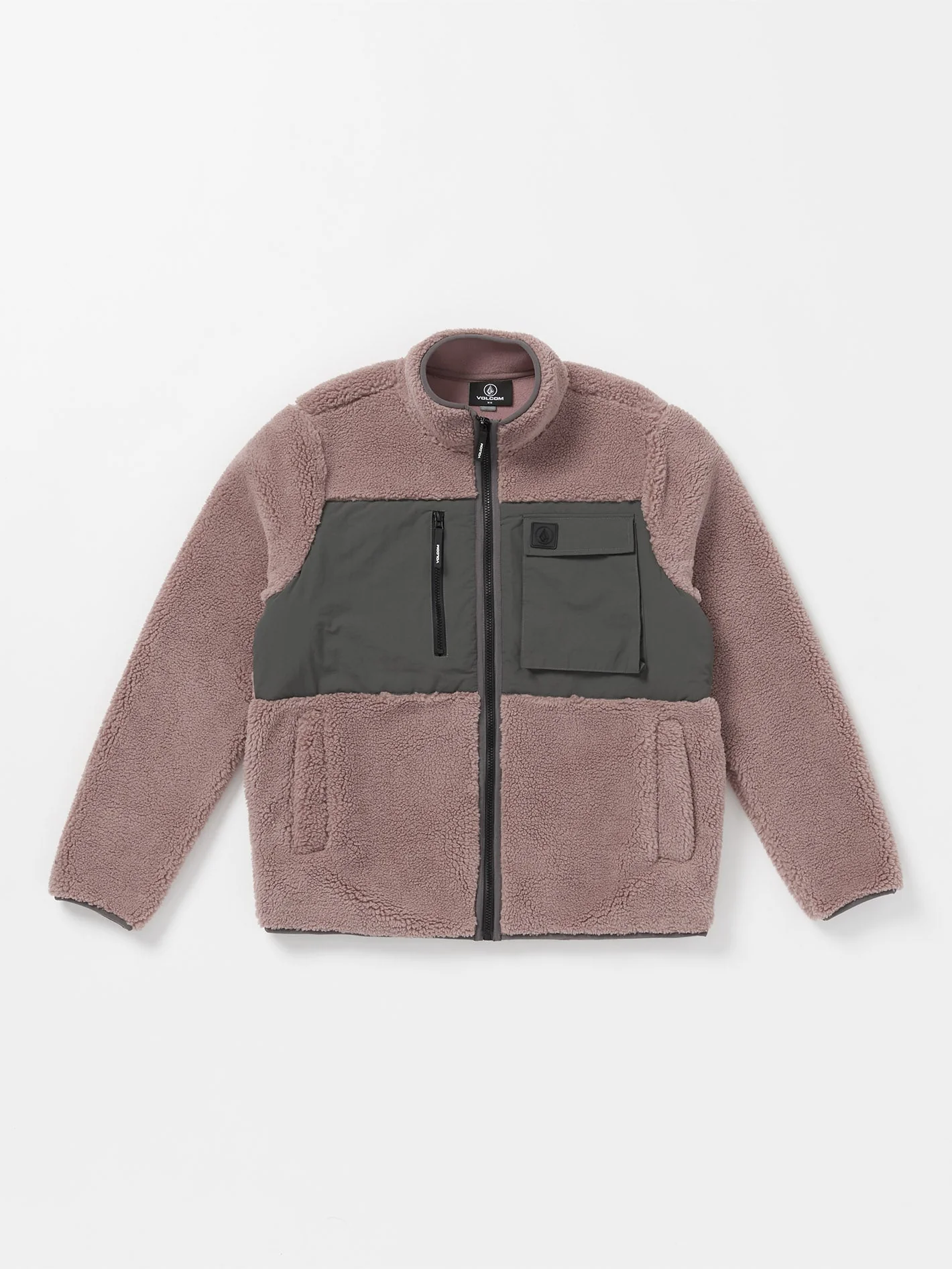 Storm Stone Zip Sherpa Sweatshirt - BORDEAUX BROWN - Image 8