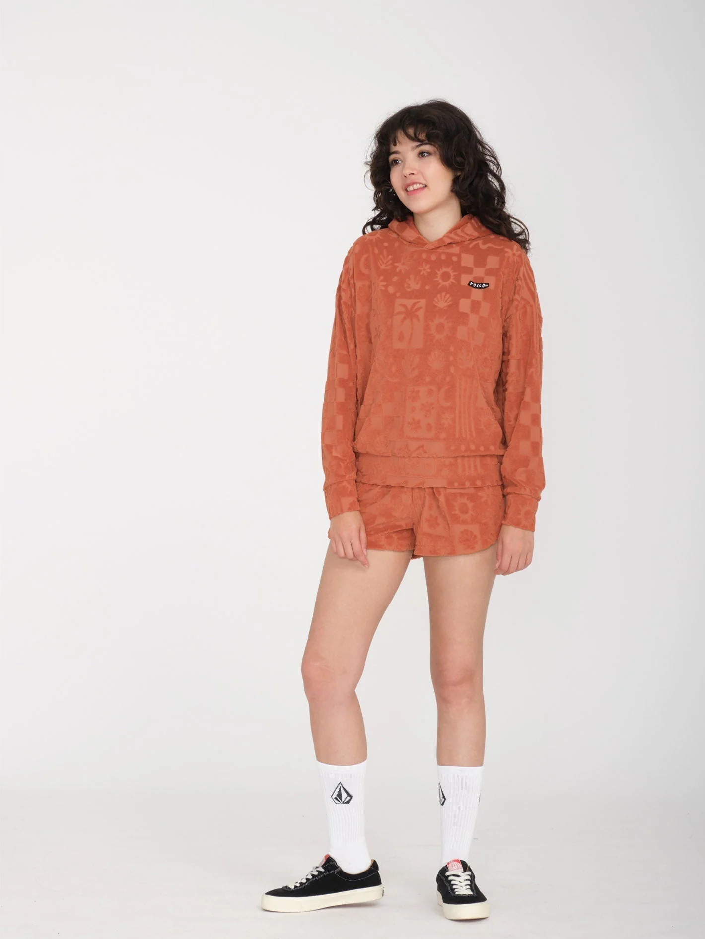 Sunny Wild Terry Cloth Shorts - ROSEWOOD - Image 5