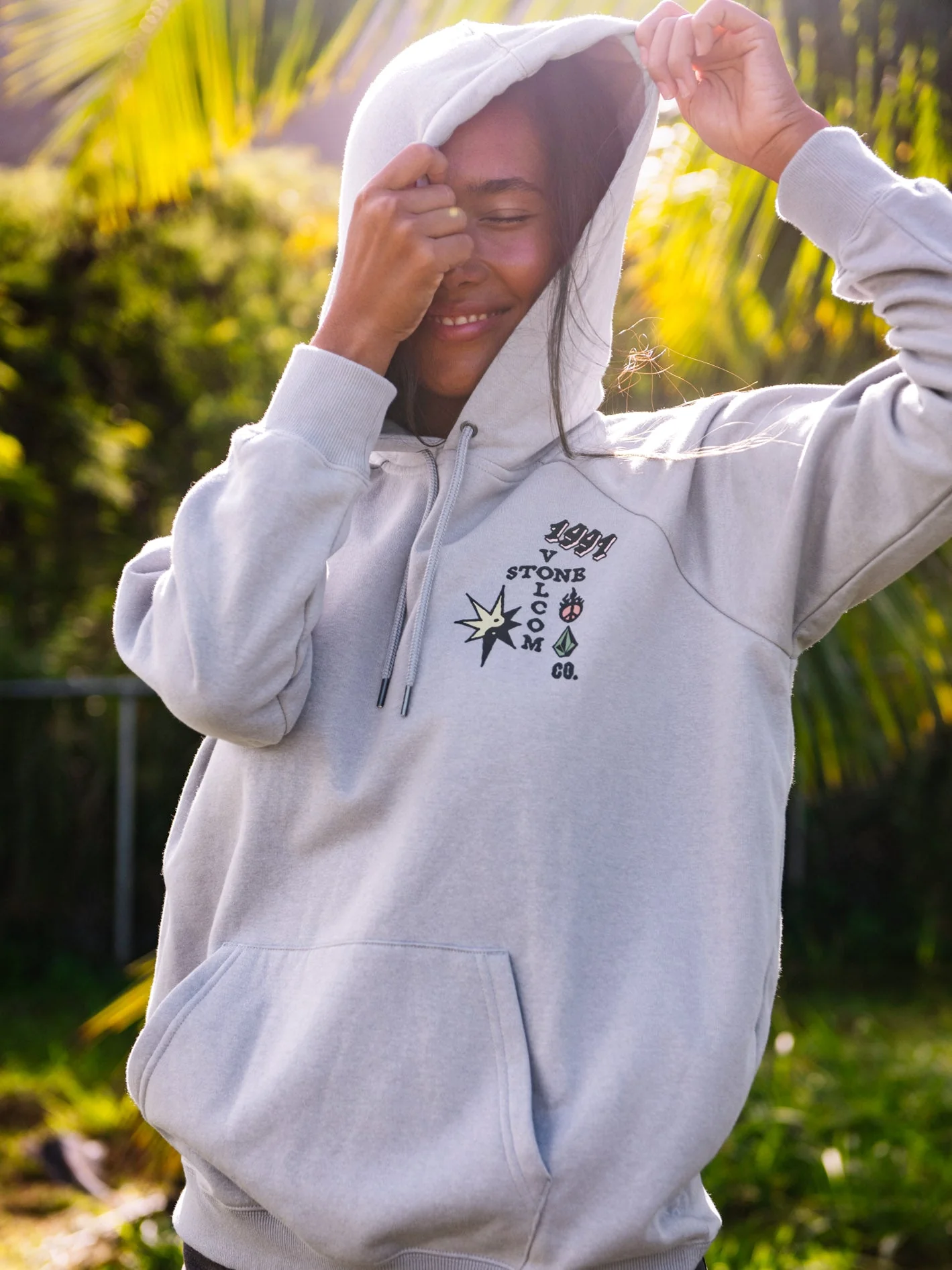 Truly Stoked Boyfriend Kapuzenpullover - MOONBEAM - Image 4