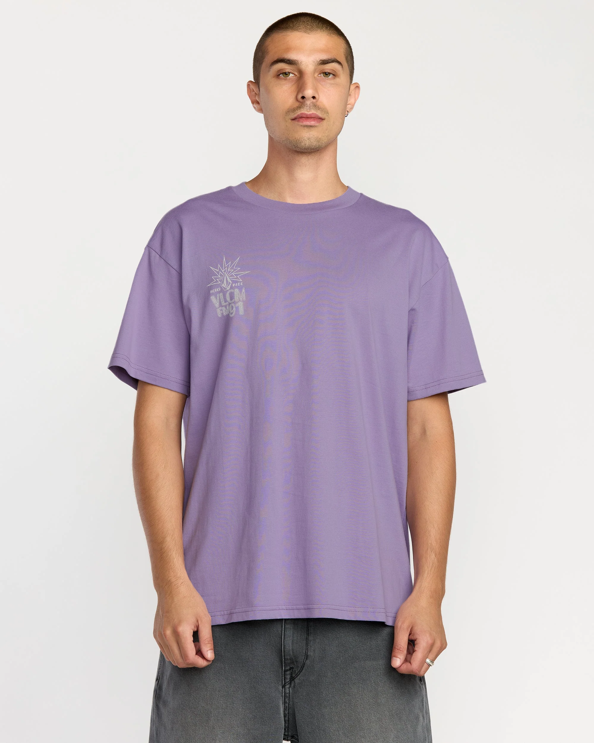 Tune In T-Shirt - Purple Ash