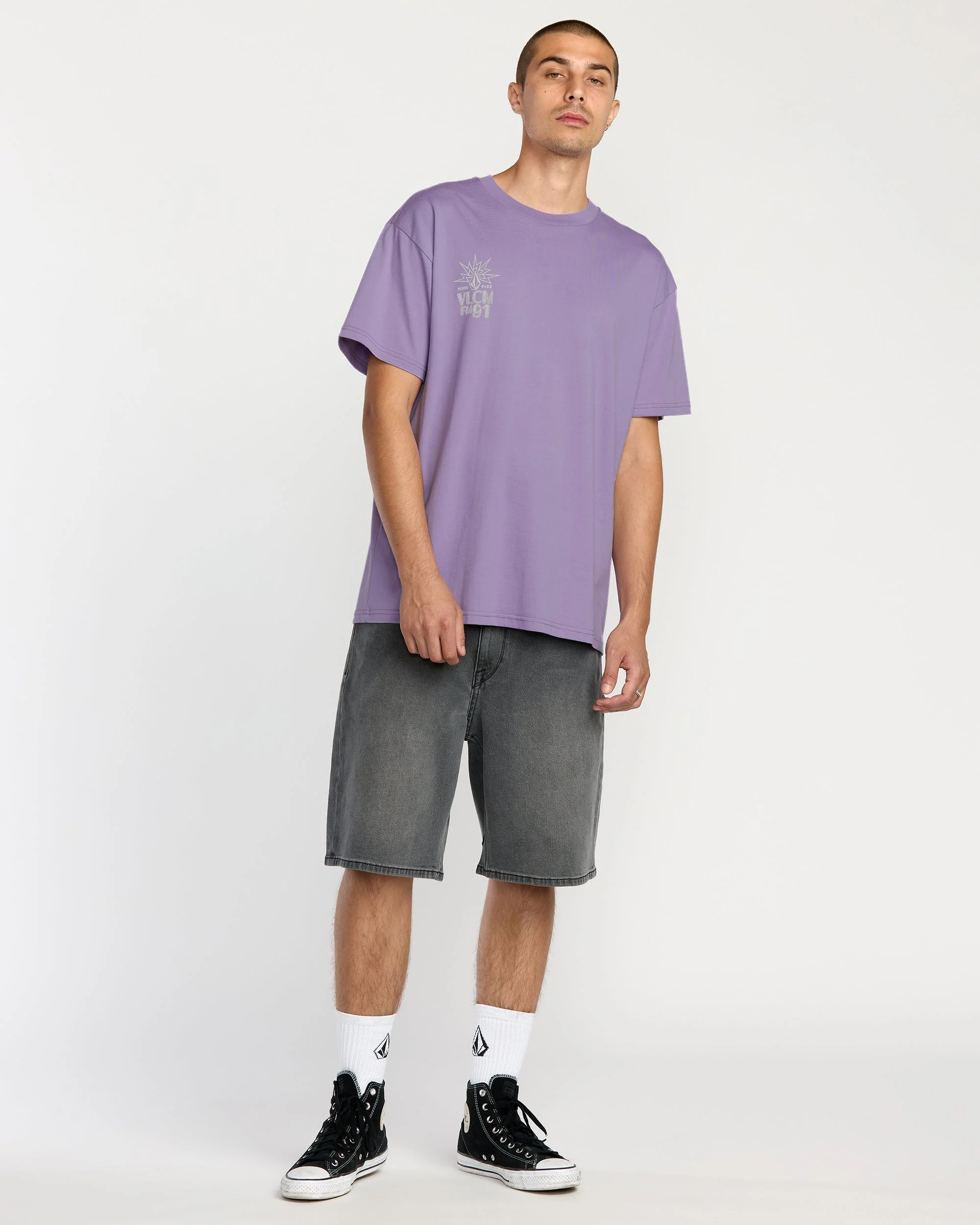 Tune In T-Shirt - Purple Ash - Image 4