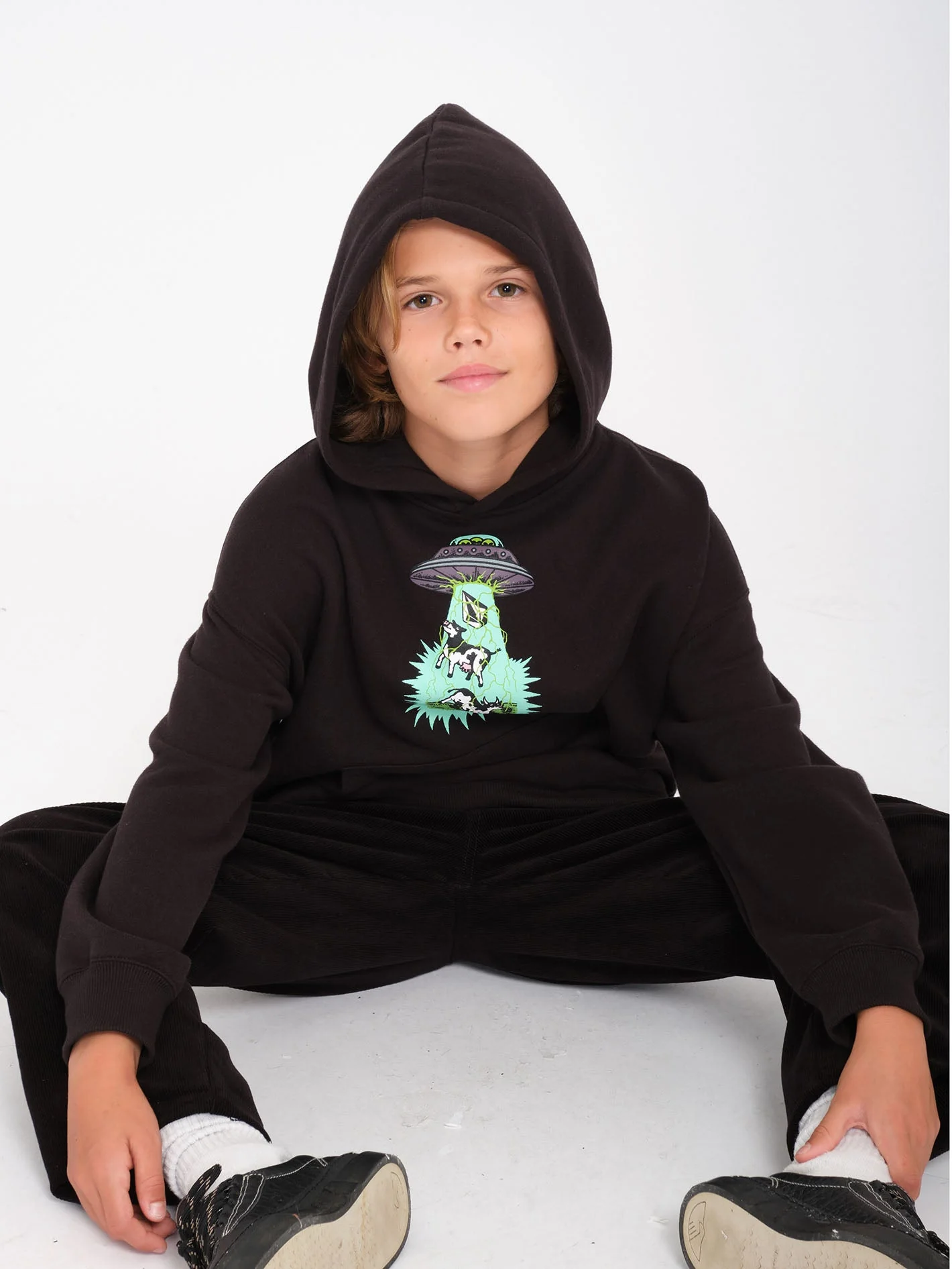 Udder Space Hoodie - Black - (KINDER) - Image 7