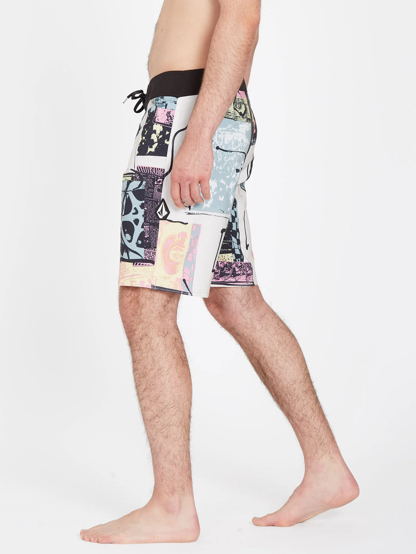 V Ent Flyer Mod 19" Badeshorts - WHITECAP GREY - Image 5