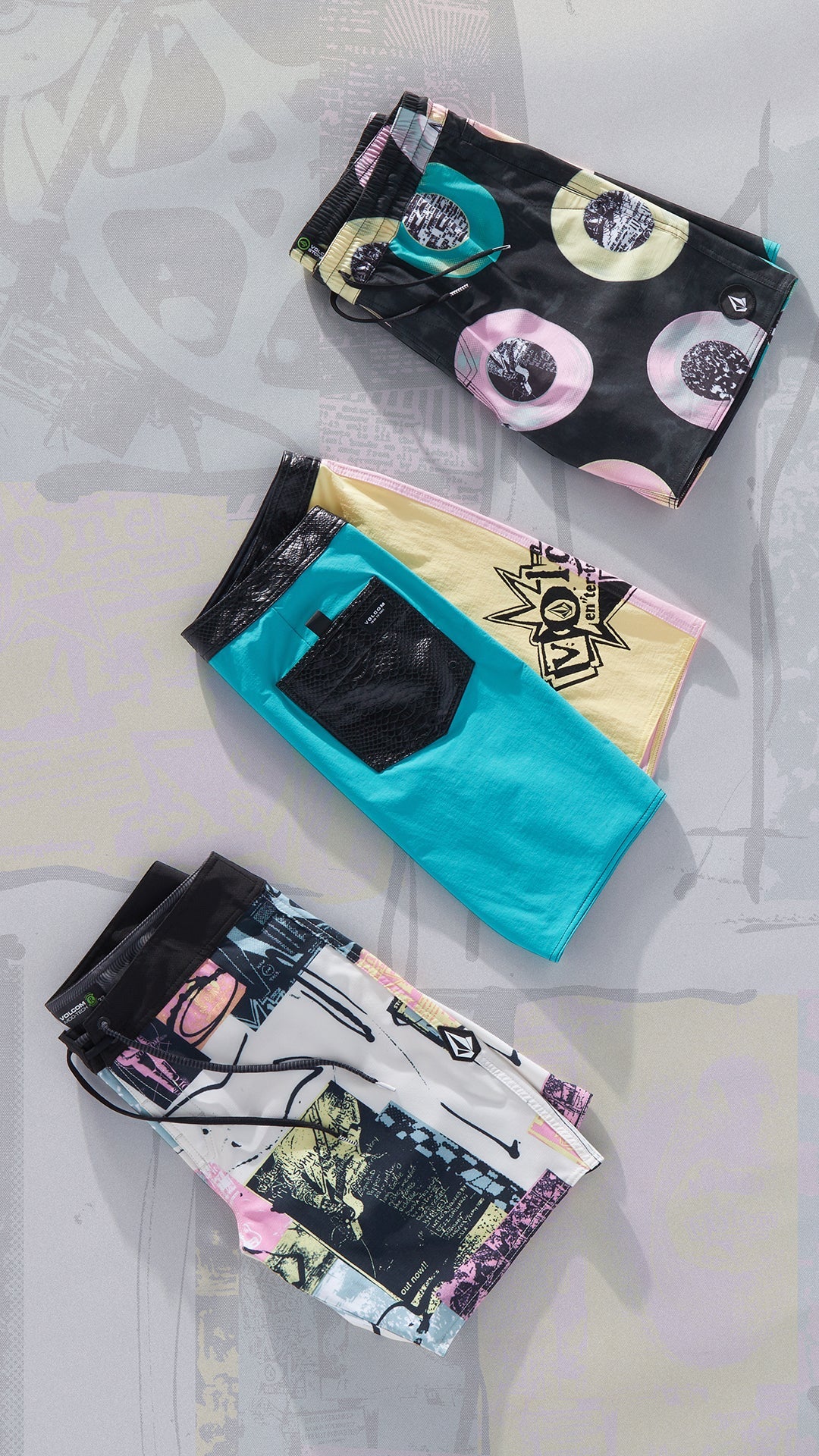 V Ent Flyer Mod 19" Badeshorts - WHITECAP GREY - Image 7