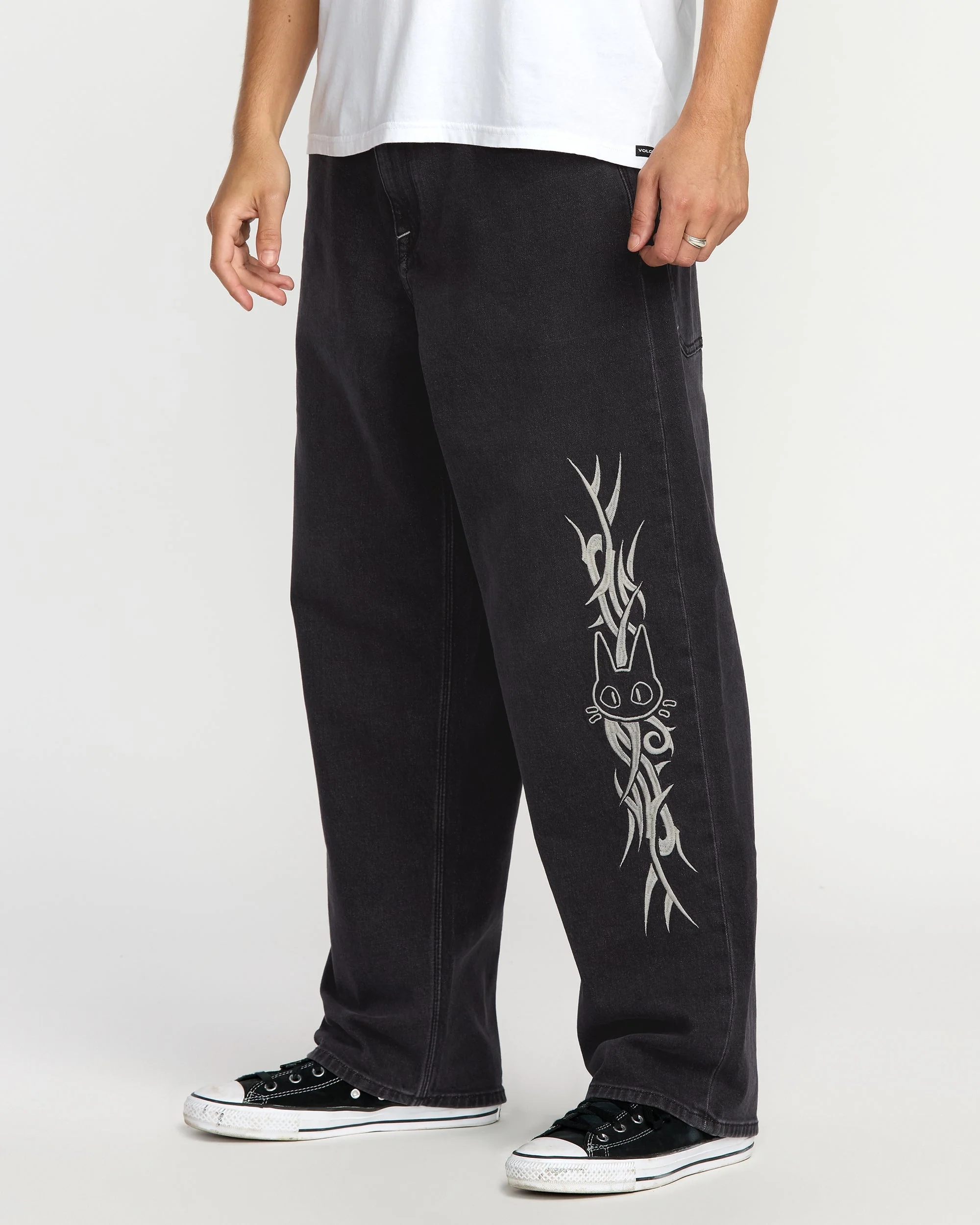 Volcom Ent Tisakorean Jeans - Fade To Black - Image 5