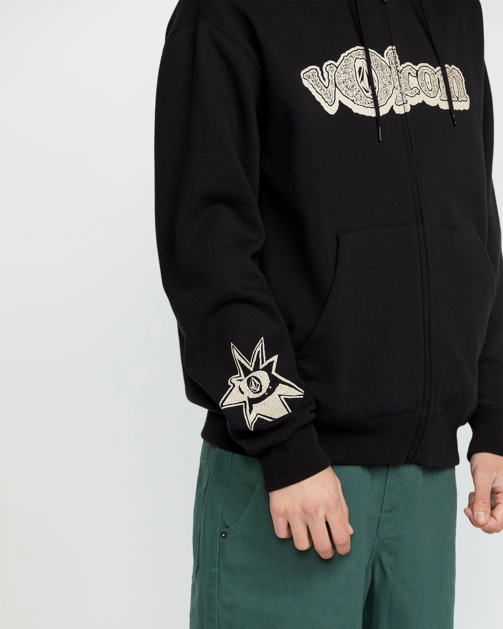 Volcom Ent Full Zip Kapuzenpullover - BLACK - Image 3