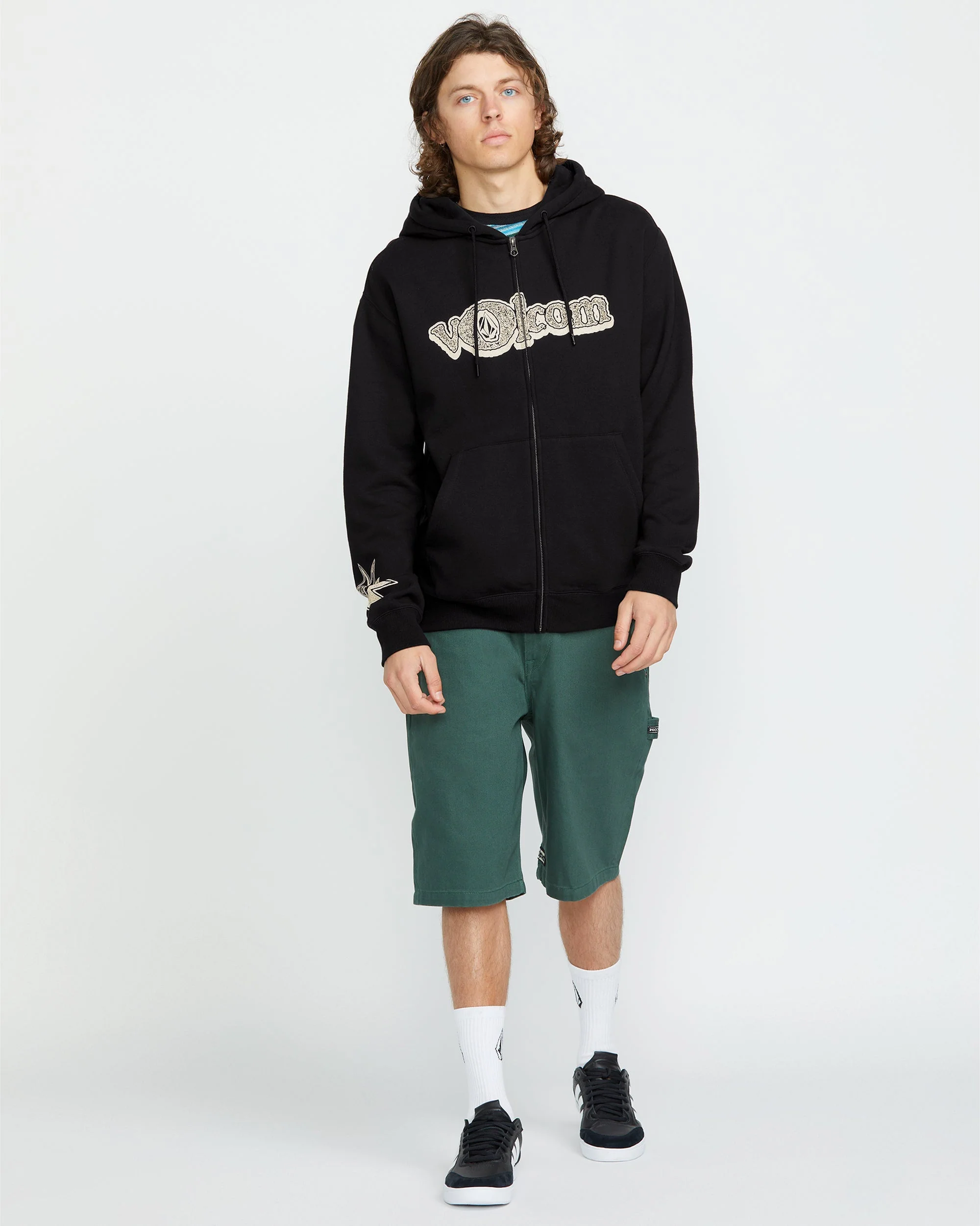 Volcom Ent Full Zip Kapuzenpullover - BLACK - Image 6
