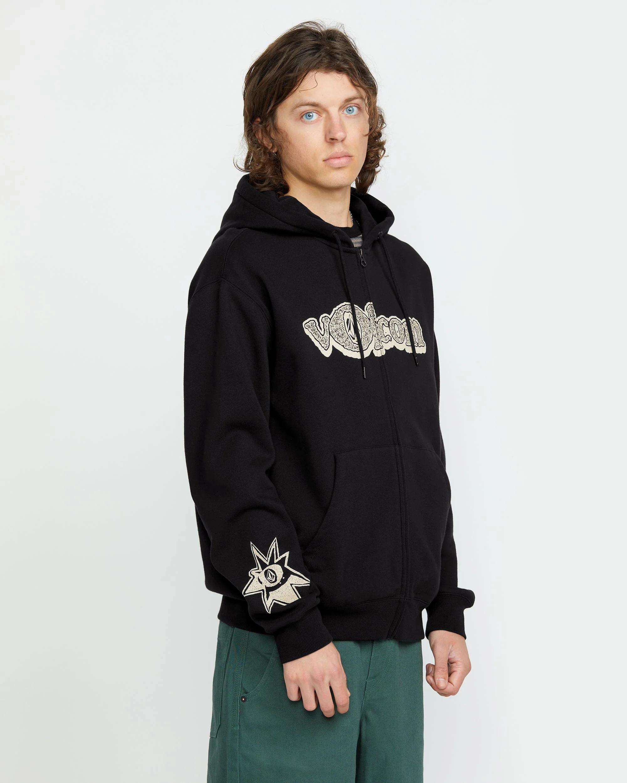 Volcom Ent Full Zip Kapuzenpullover - BLACK - Image 7