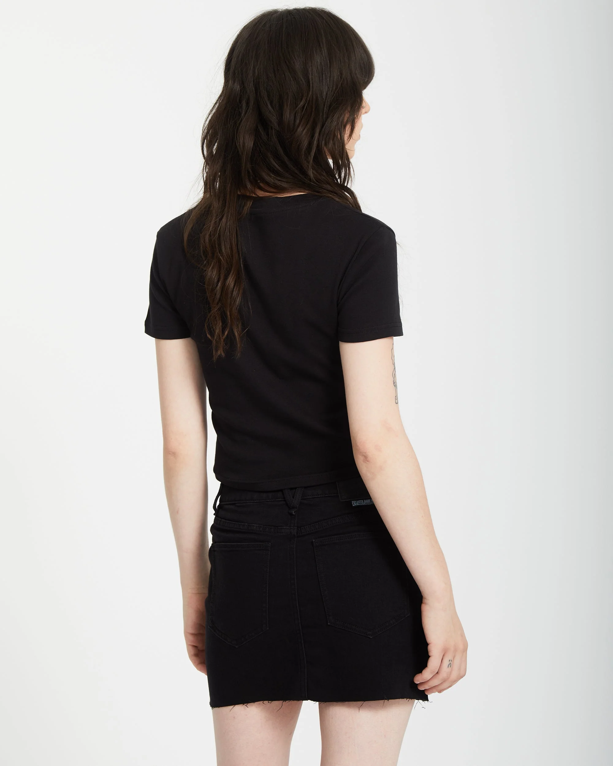 Volcomstone Tight Crop T-Shirt - Black - Image 2