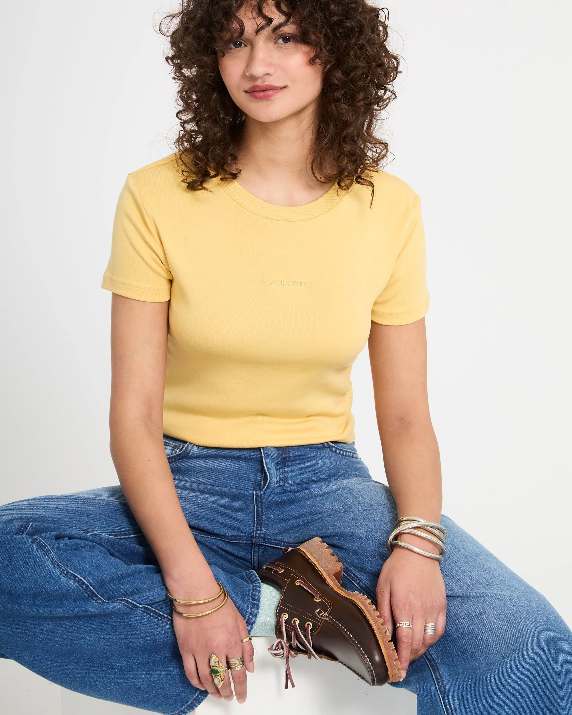 Volcomstone Tight Crop-Top - Sunburst - Image 8