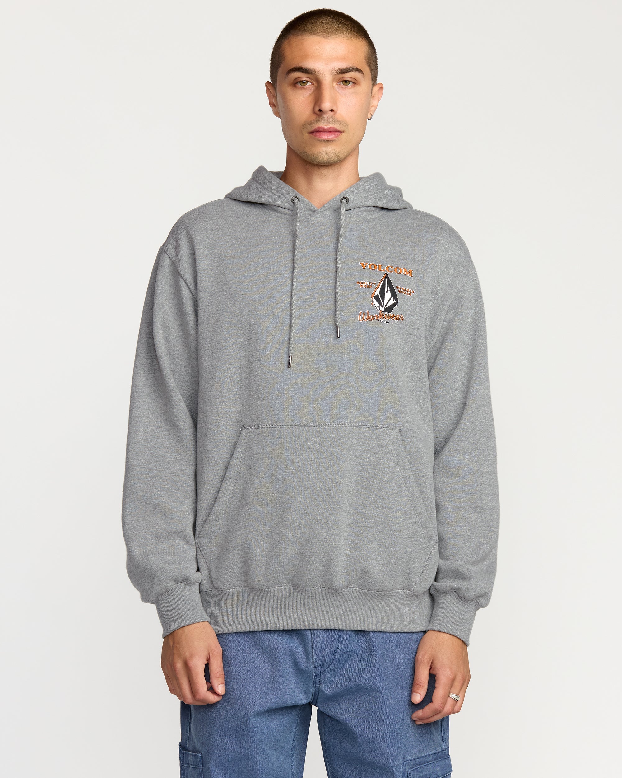 Workwear Hoodie - Heather Grey - Image 2